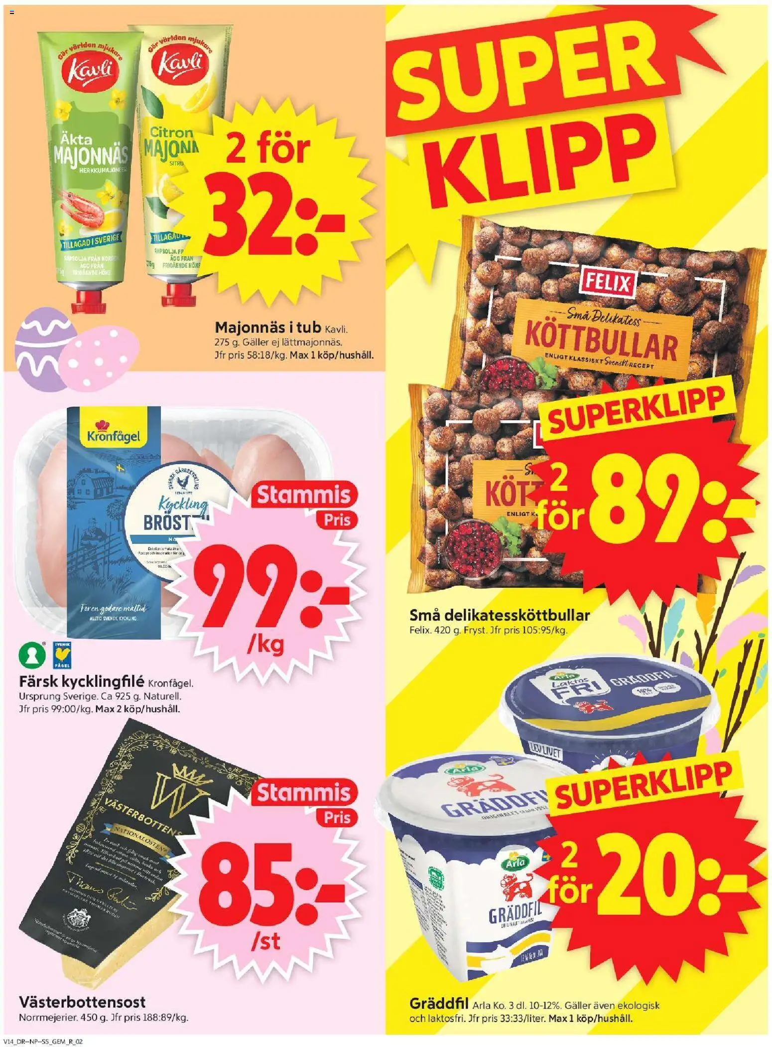 ICA Supermarket reklamblad aktuell från 30.03.2026 | Sida: 2 | Produkter: Kycklingfile, Galler, Rapsolja, Citron