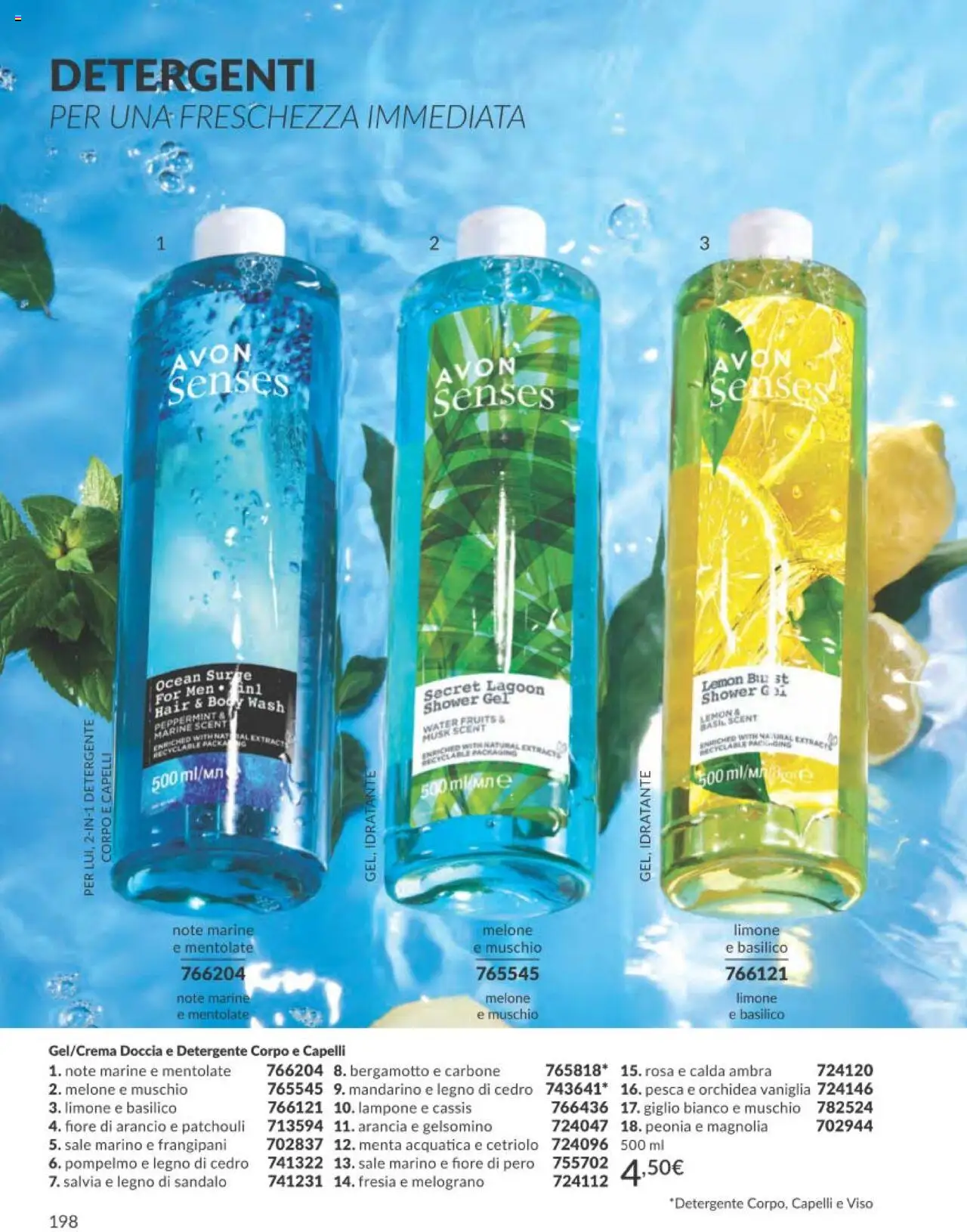 Volantino Avon del 01.09.2025 | Pagina: 198 | Prodotti: Pompelmo, Body, Arancia, Menta
