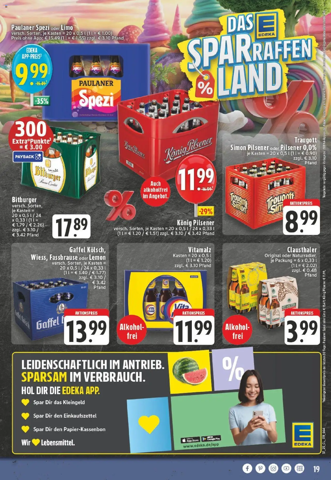 Edeka prospekt Hennef - Uckerath	 – gültig ab 07.09.2025 | Seite: 19 | Produkte: Konig pilsener, Paulaner spezi, Fassbrause, Paulaner