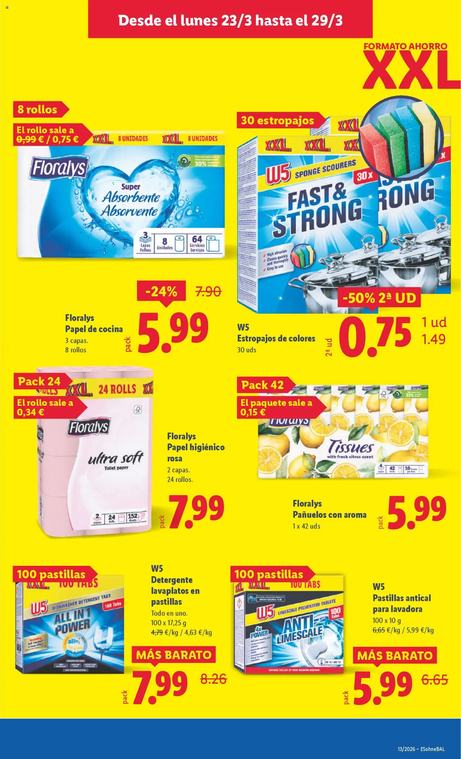 Lidl folleto │ válido desde el 23.03.2026 | Página: 15 | Productos: Detergente, Papel higienico, Lavadora, Cocina
