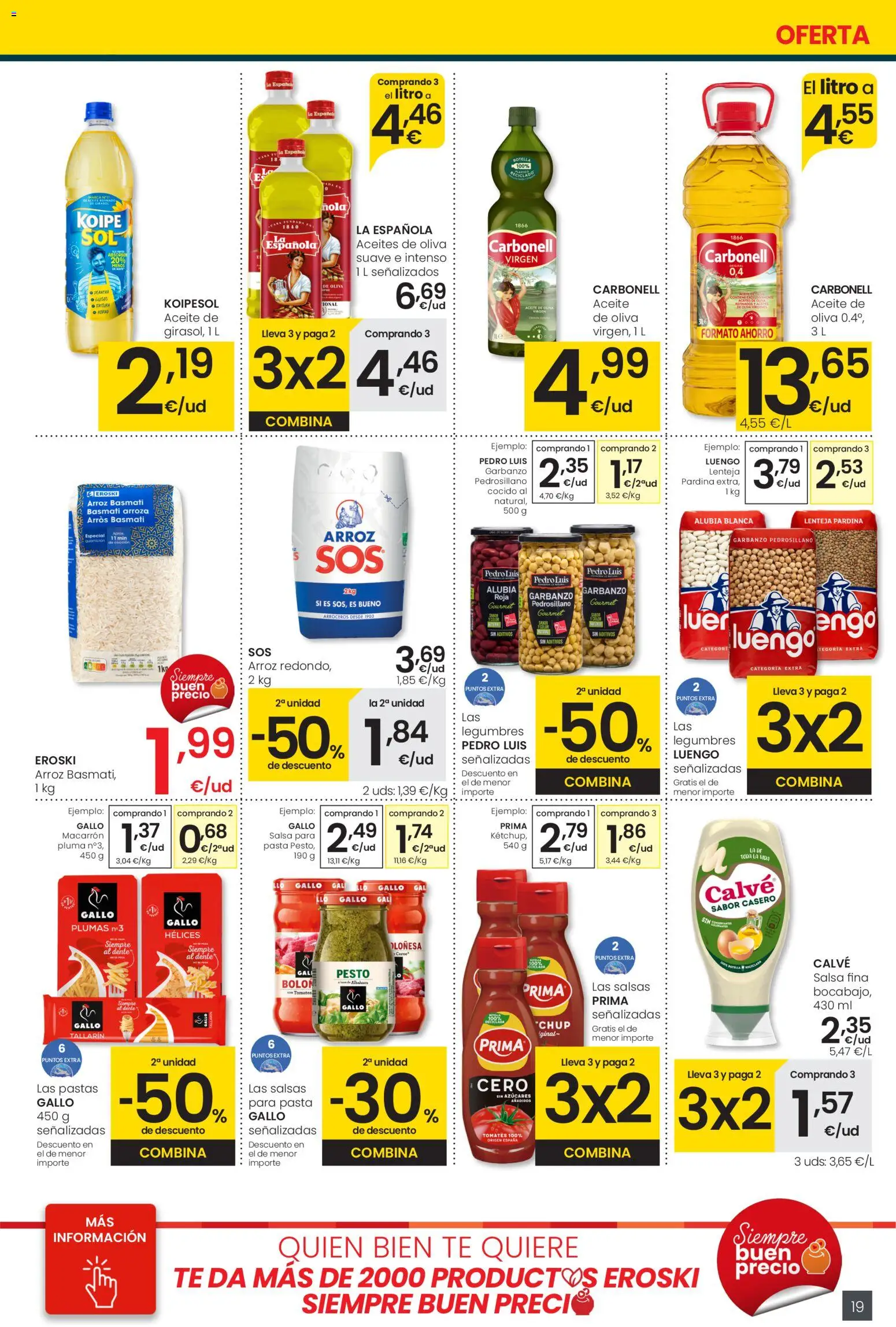 Eroski - Center │ válido desde el 05.01.2026 | Página: 19 | Productos: Aceite, Té, Aceite de oliva, Plancha