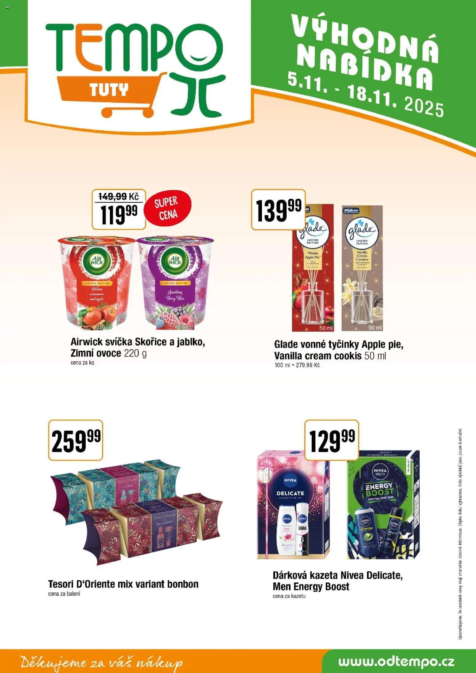 Tempo leták - Tuty od 05.11.2025 | Strana: 15 | Produkty: Ovoce, Tesori d'Oriente, Tyčinky, Apple