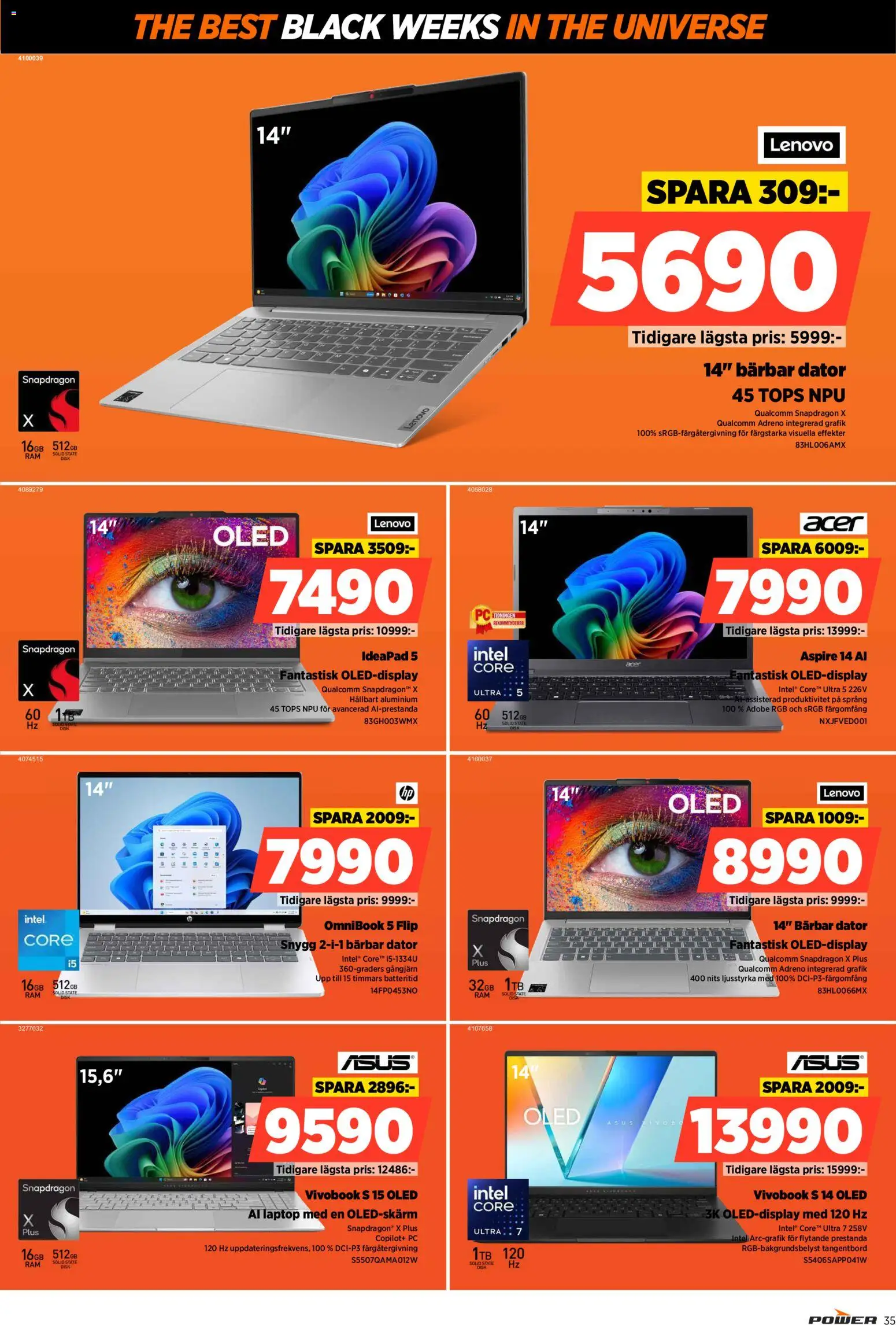 Power reklamblad aktuell från 17.11.2025 | Sida: 35 | Produkter: Tops, PC, Dator, Tangentbord
