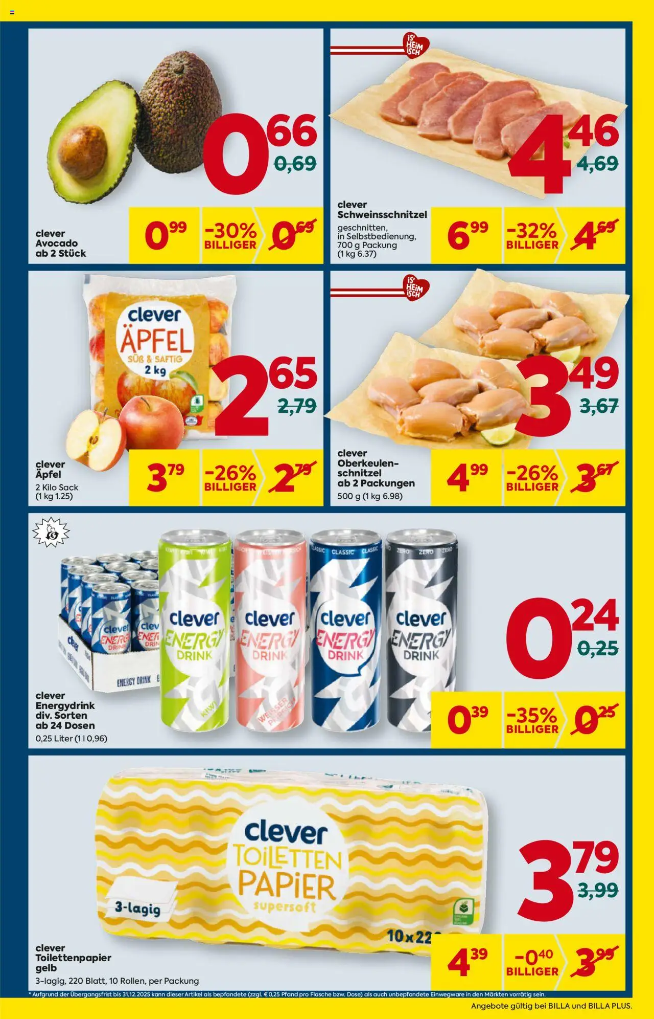 Billa Flugblatt - Salzburg gültig ab 02.10.2025 | Seite: 5 | Produkte: Kiwi, Avocado, Pfirsich, Äpfel