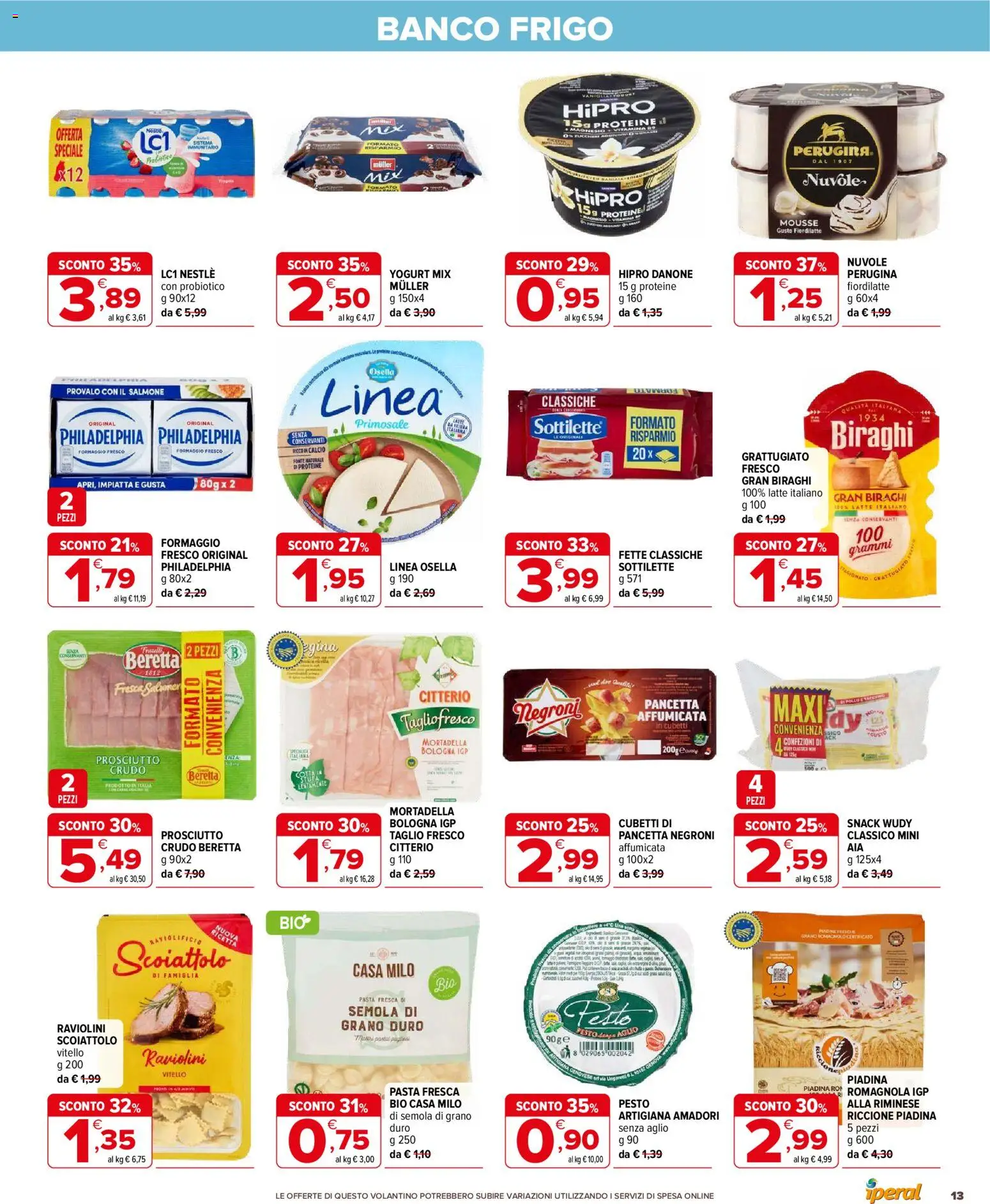 Volantino Iperal del 05.03.2026 | Pagina: 13 | Prodotti: Salmone, Latte, Formaggio, Vitello