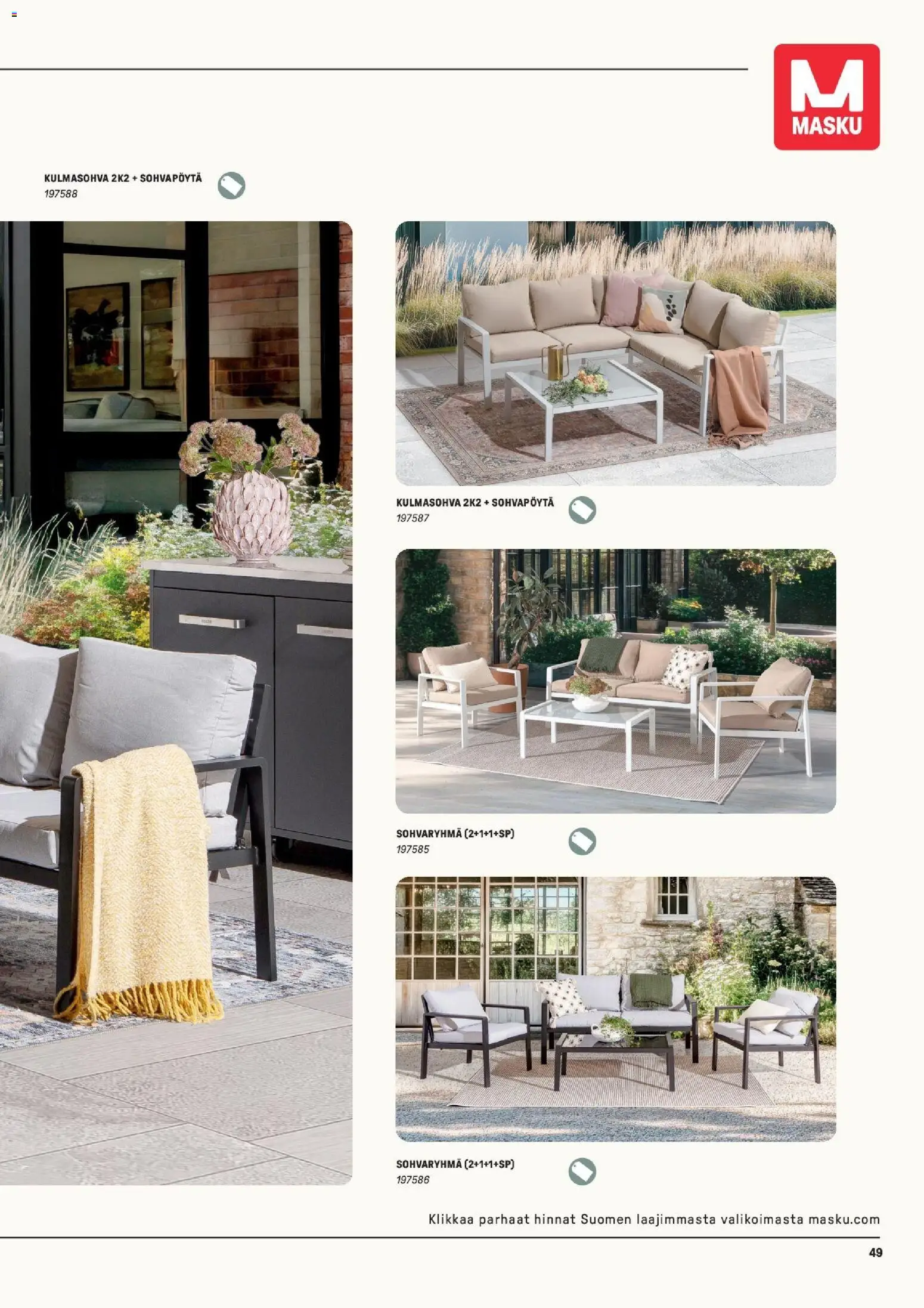 Masku tarjoukset – voimassa 09.03.2026 alkaen | Sivu: 49 | Tuotteet: Sohvapöytä, Sohvaryhmä, Kulmasohva