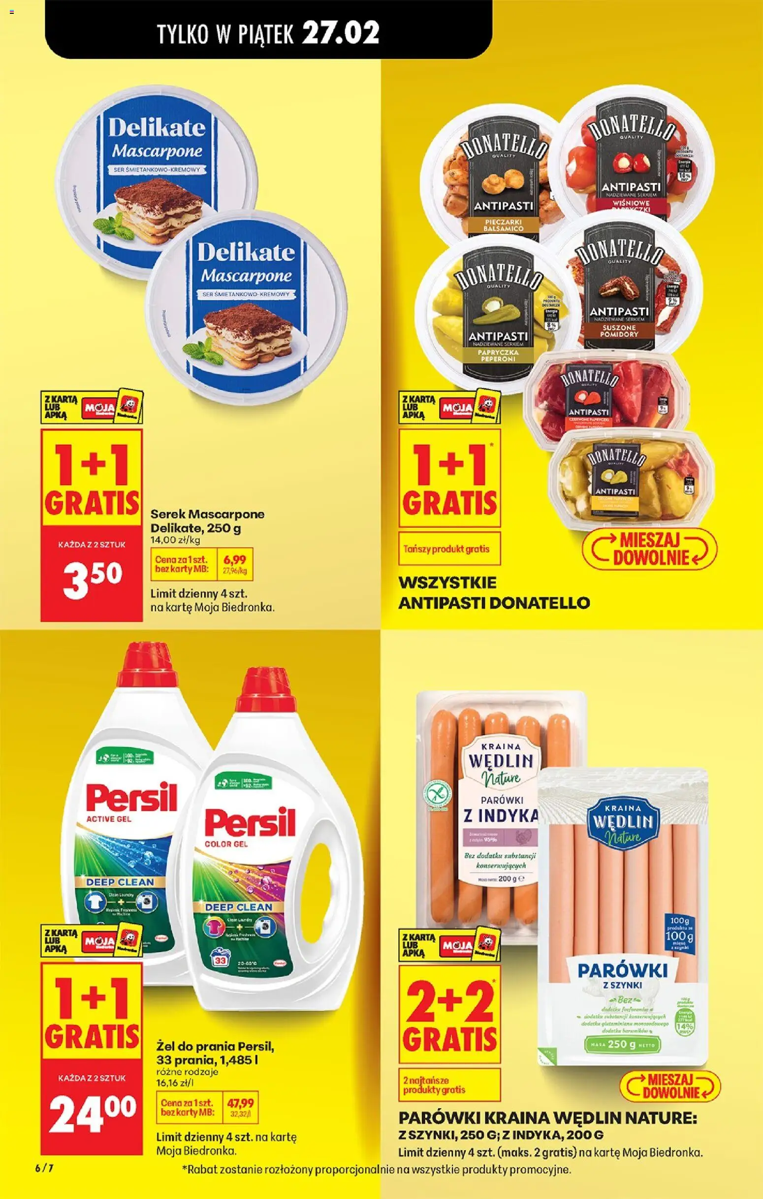 Biedronka gazetka - Oferta w tym tygodniu od 26.02.2026 | Strona: 8 | Produkty: Parówki z szynki, Parówki kraina wędlin, Mascarpone, Ser