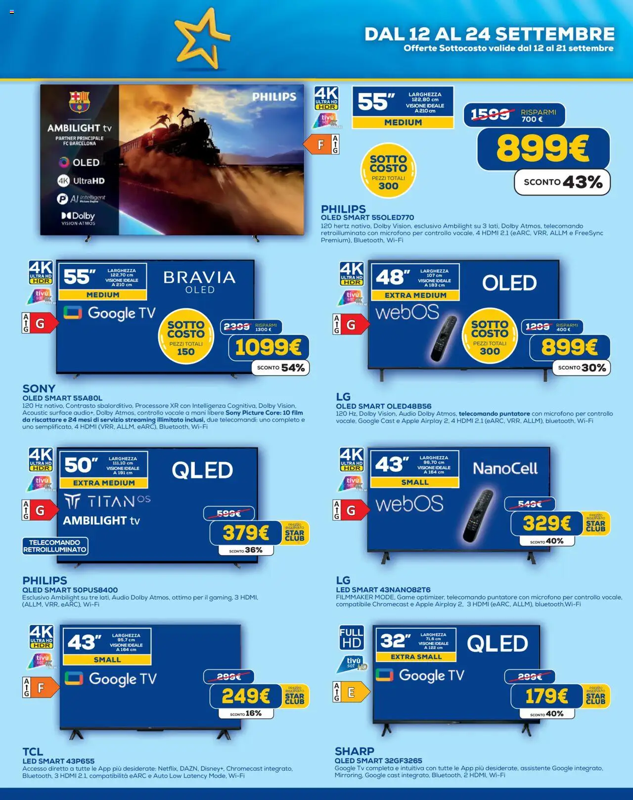 Volantino Euronics del 12.09.2025 | Pagina: 8 | Prodotti: Telecomando, TV, Audio, Microfono