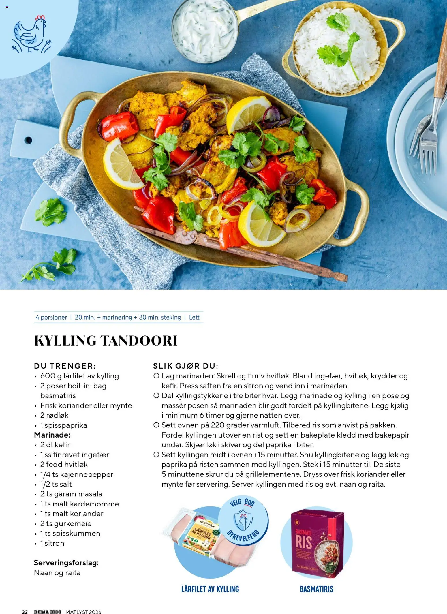 {H1} | Side: 32 | Produkter: Paprika, Sitron, Koriander, Rødløk