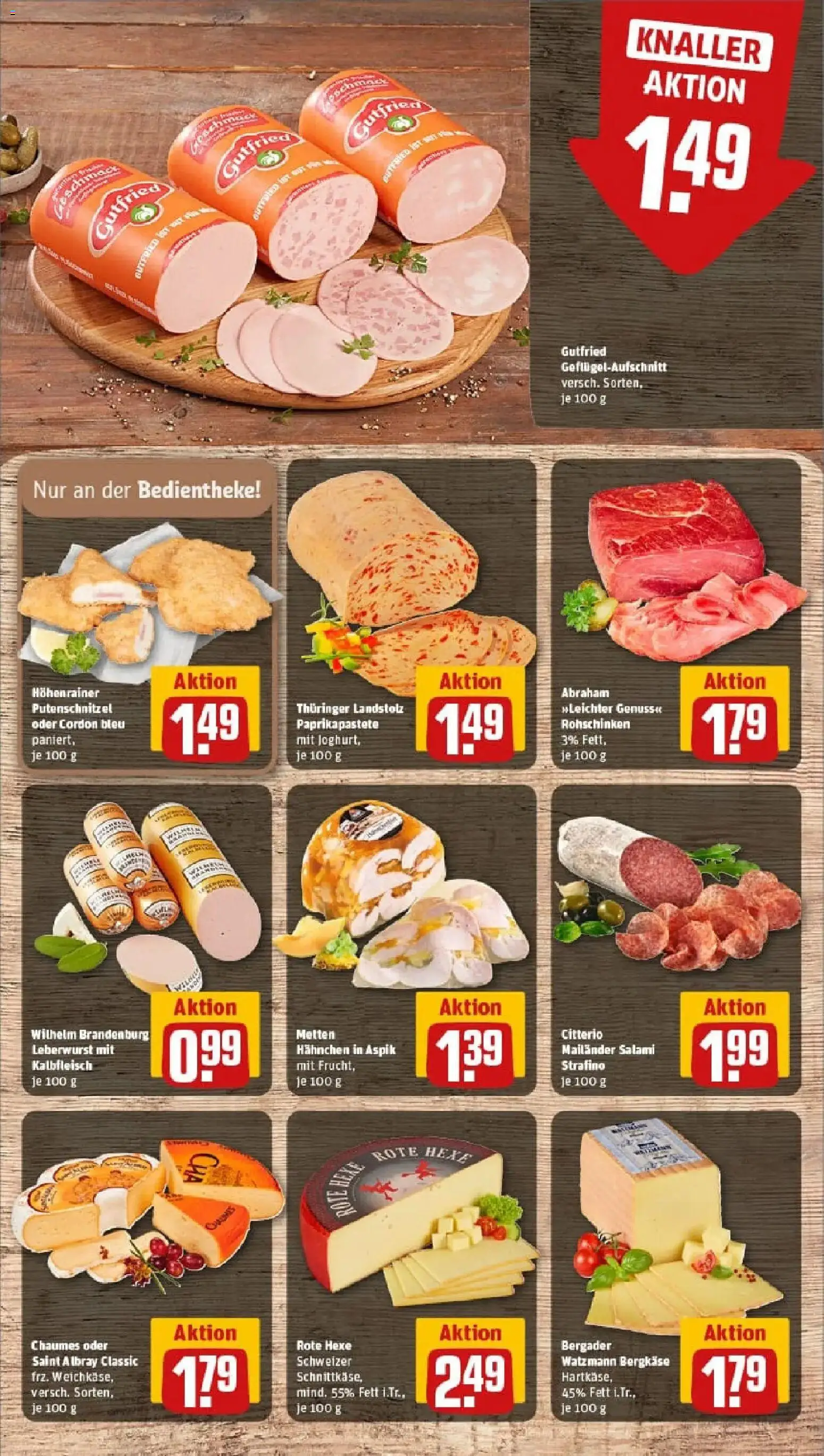 Rewe prospekt Leisnig	 – gültig ab 26.01.2026 | Seite: 9 | Produkte: Hahnchen, Paprika, Putenschnitzel, Salami
