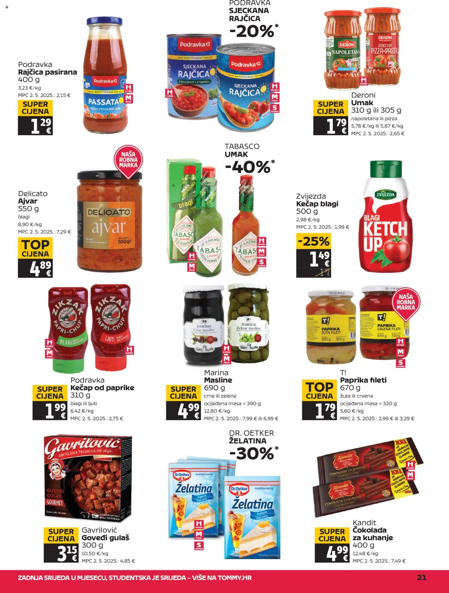 Tommy katalog | vrijedi od 23.10.2025 | Stranica: 21 | Proizvodi: Čokolada, Pizza, Umak, Rajčica