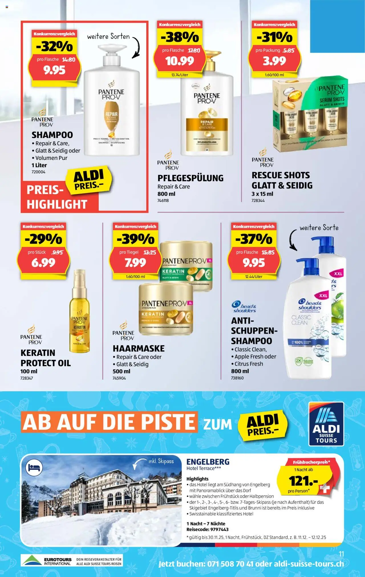 Aldi Aktionen ab 07.08.2025 | Seite: 11 | Produkte: Serum, Shampoo, Haarmaske, Apple