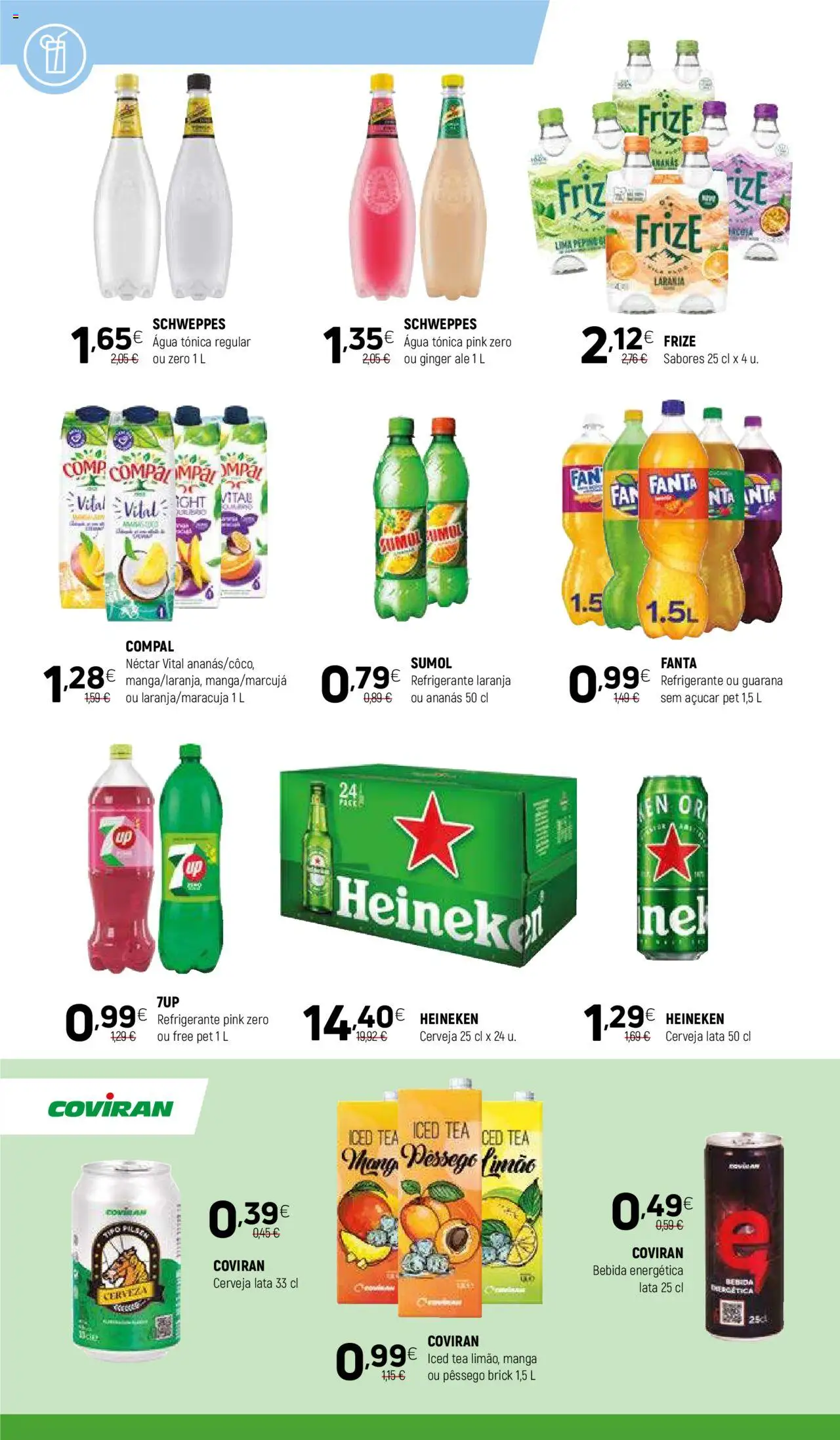 Coviran folheto │ válido de 17.06.2025 | Página: 14 | Produtos: Agua, Fanta, Cerveja, Soda