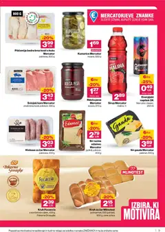 Mercator katalog akcije – veljaven od 09.04.2026 | Stran: 3 | Izdelki: Edamec, Zar, Pekarna, Zrezki