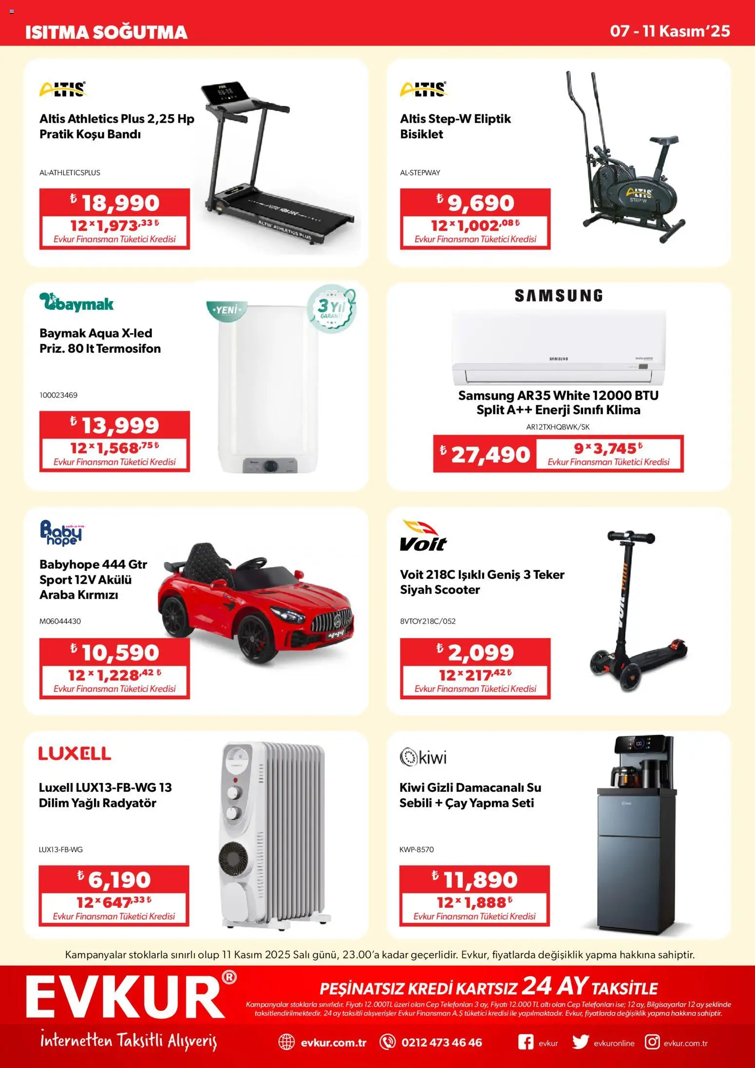 Evkur Black Friday - 07.11.2025 tarihinden itibaren geçerlidir | Sayfa: 7 | Ürünler: Radyatör, Çay, Su, Klima