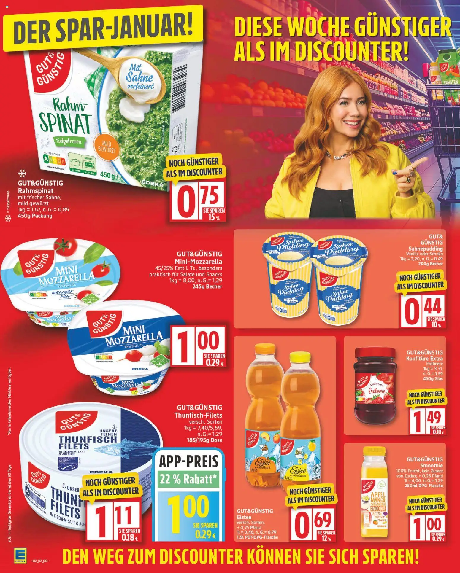 Edeka Prospekt 	 – gültig ab 05.01.2026 | Seite: 2 | Produkte: Thunfisch, Mozzarella, Äpfel, Pudding