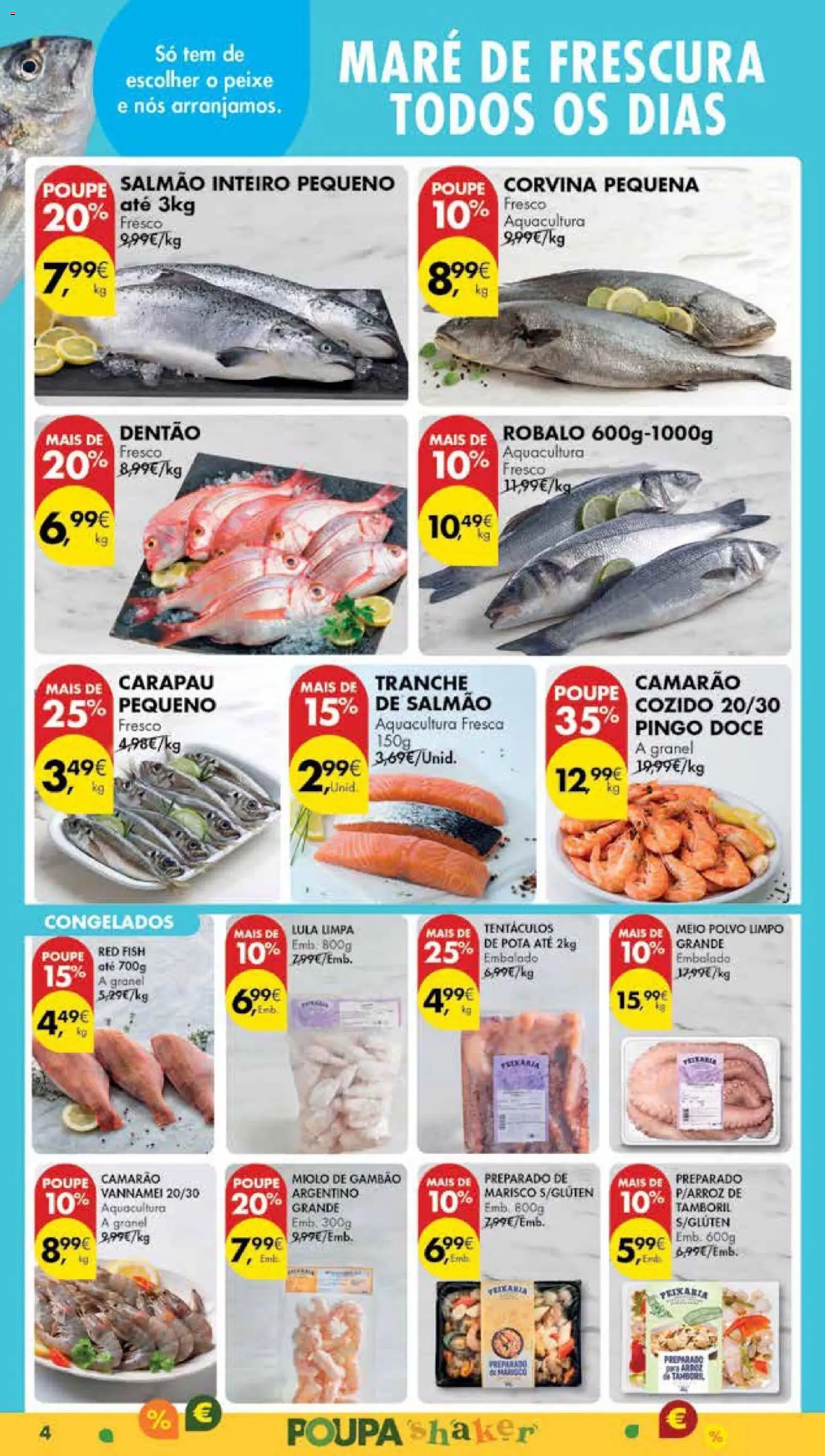 Pingo Doce Poupe Esta Semana Madeira │ válido de 03.02.2026 | Página: 4 | Produtos: Polvo, Camarão, Tamboril, Peixe