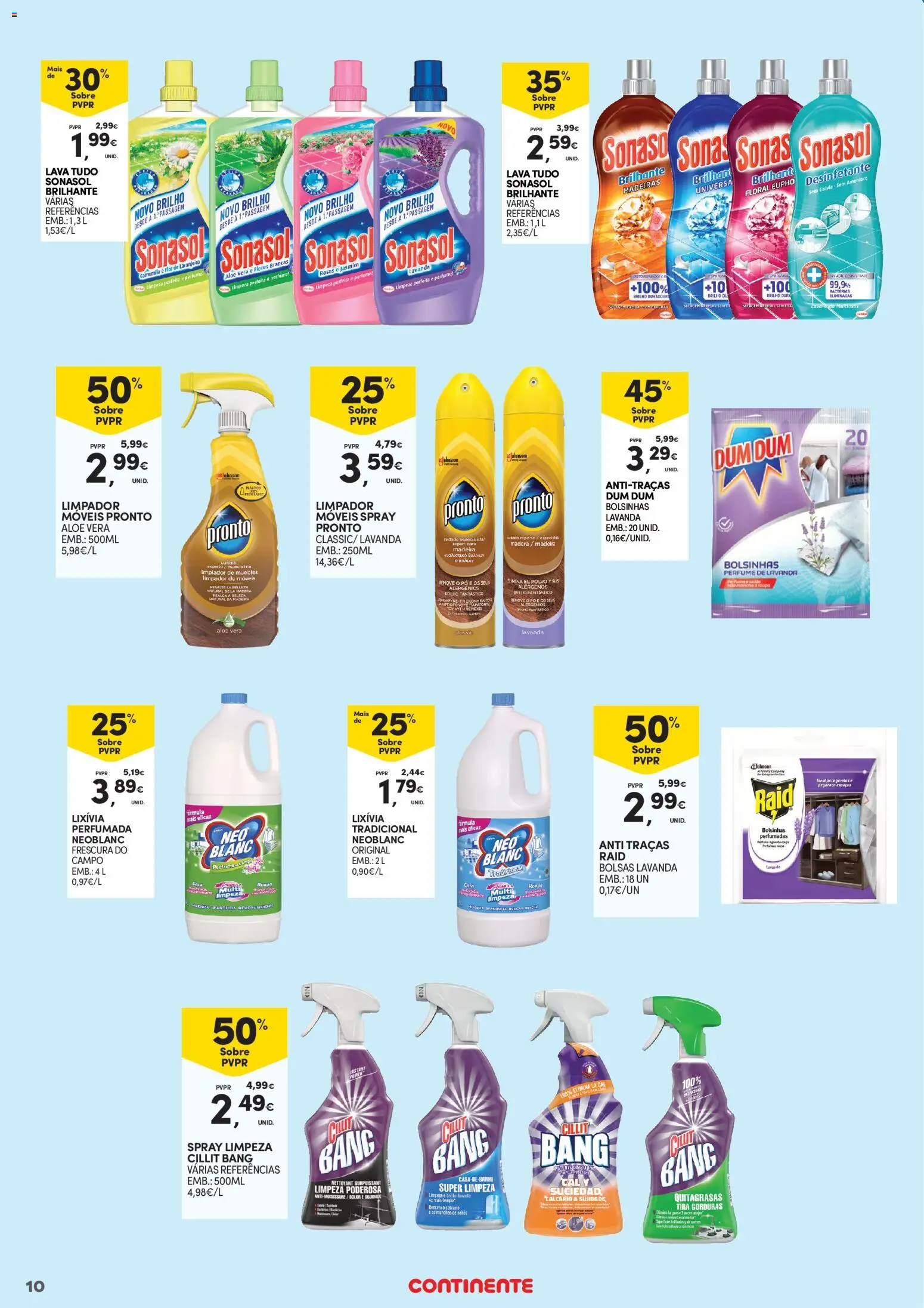 Continente - Açores Limpeza do Lar │ válido de 24.02.2026 | Página: 10 | Produtos: Flores, Perfume, Pó, Polvo