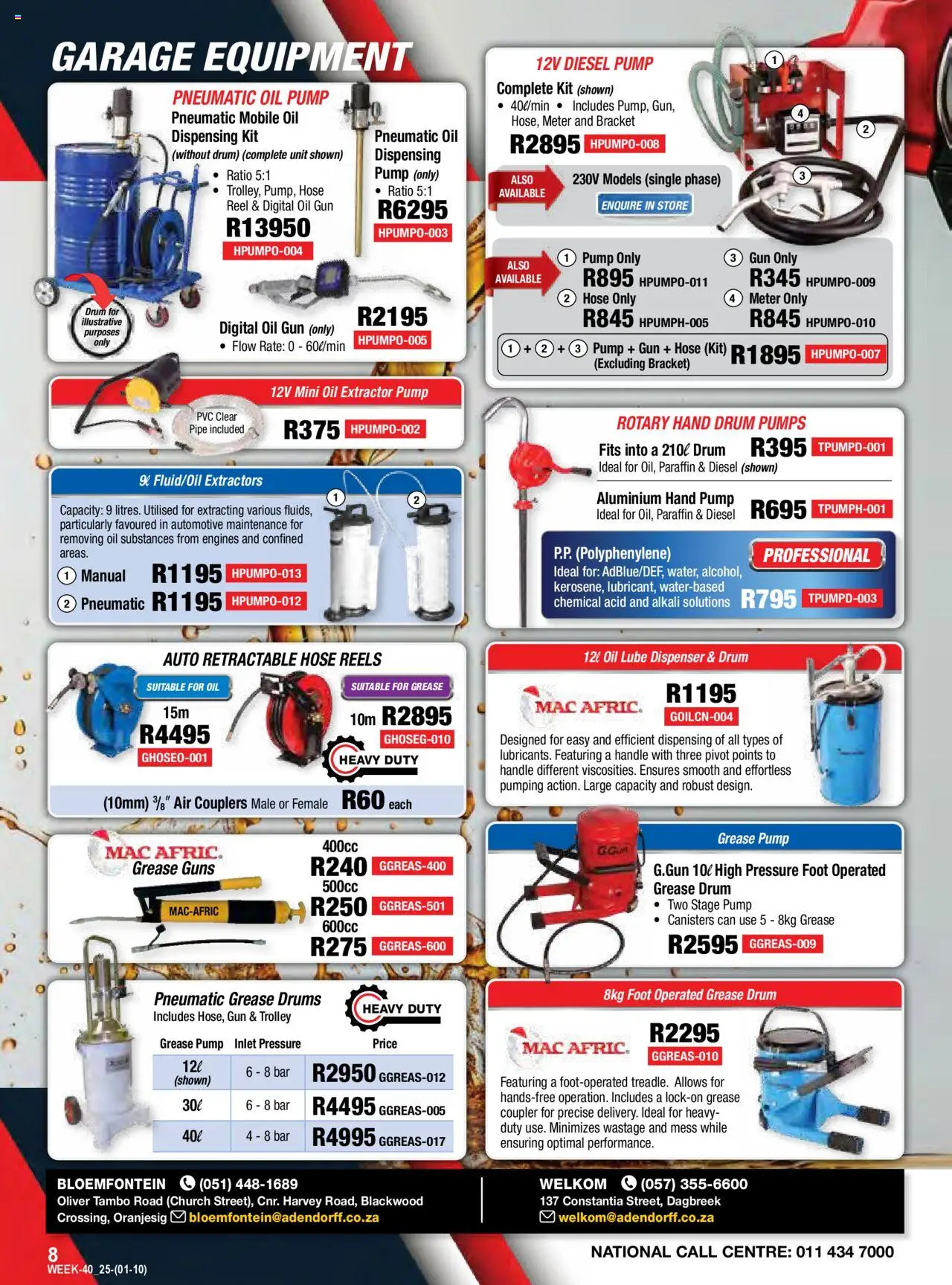 New Adendorff catalogue – valid from 01.10.2025 | Page: 10 | Products: Pumps, Oil, Pipe