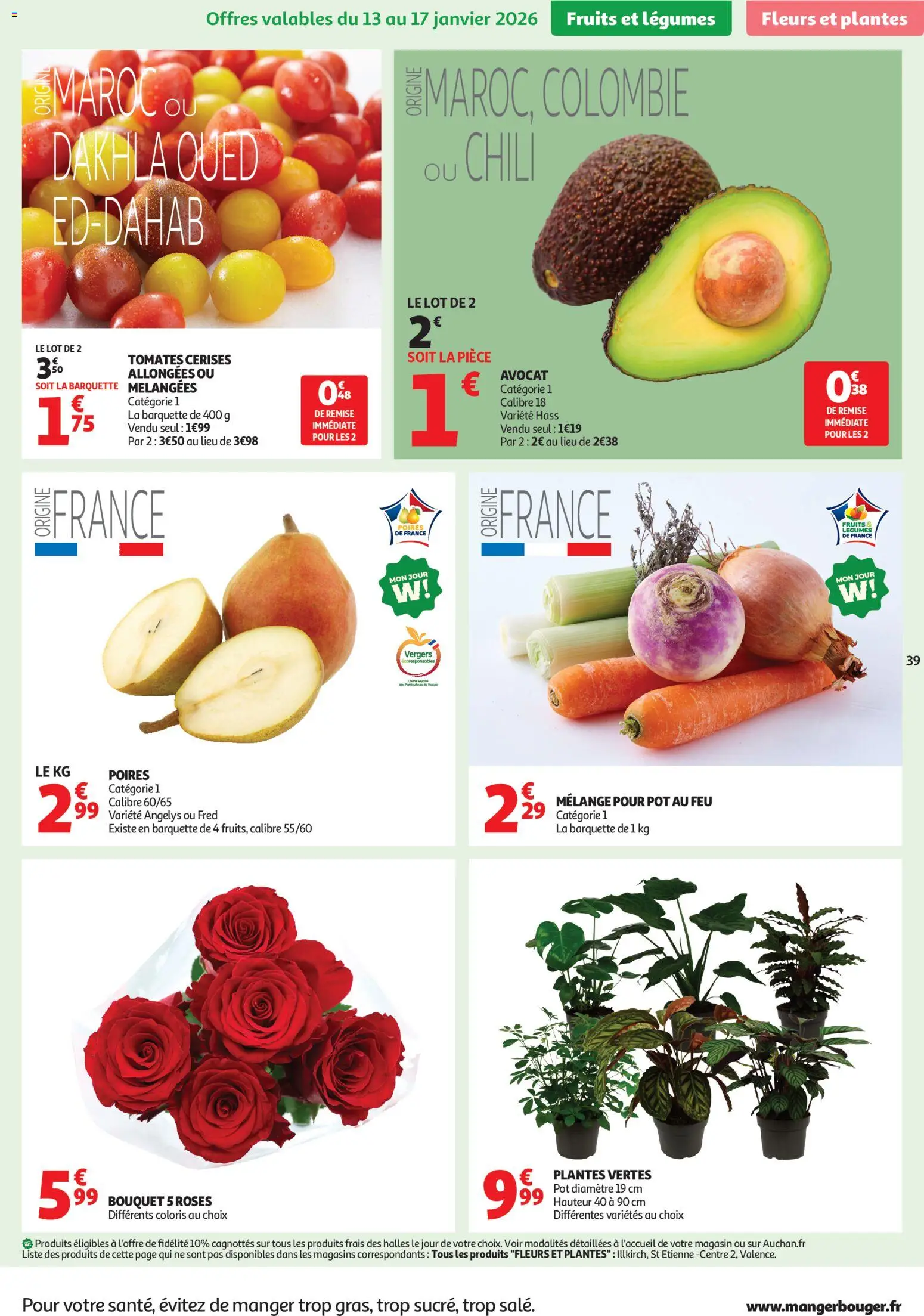 {H1} | Page: 39 | Produits: Avocat, Cerises, Plantes, Fleurs et plantes