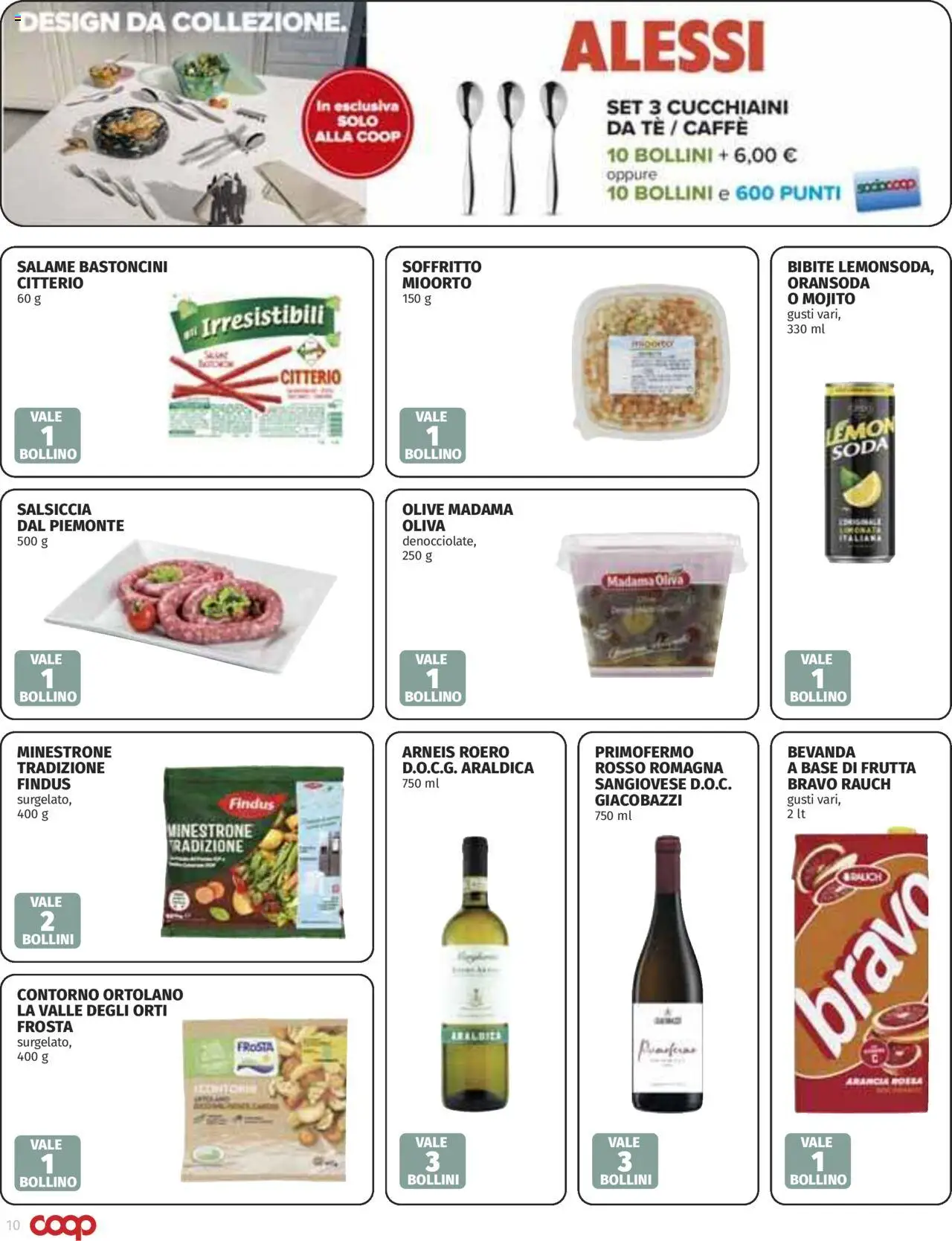Volantino COOP del 16.10.2025 | Pagina: 10 | Prodotti: Minestrone, Tè, Olive, Bibite