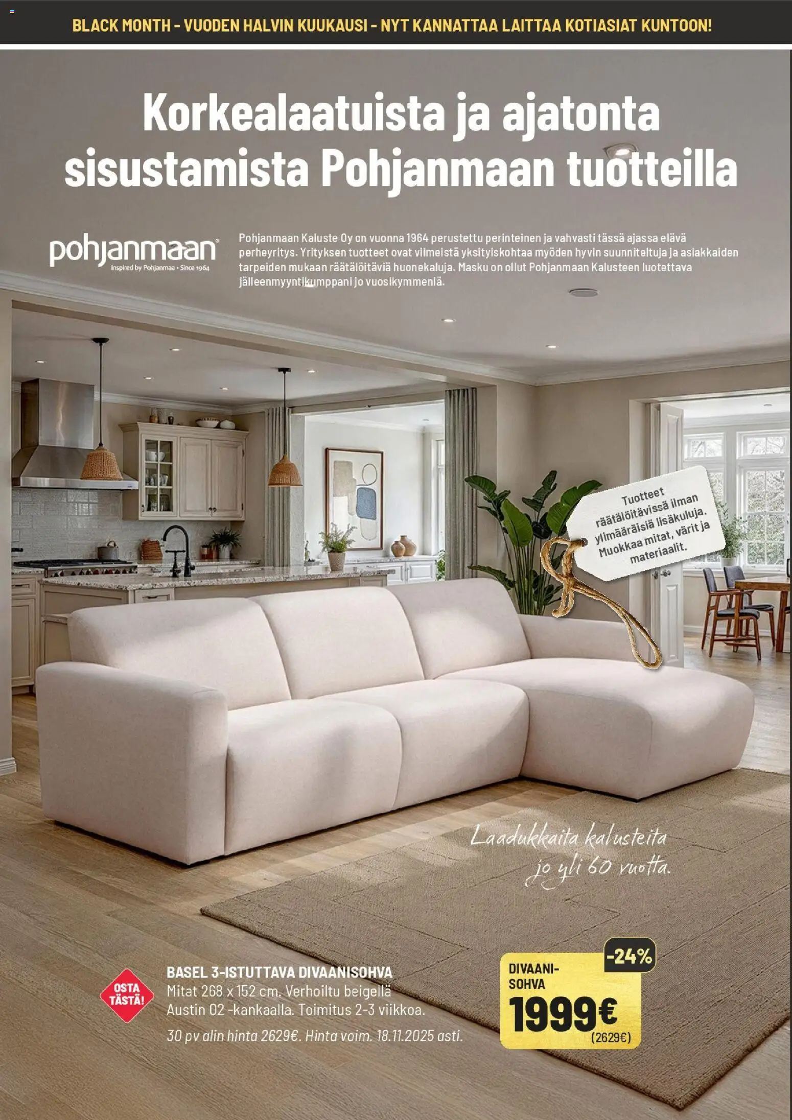 Masku - Black Friday – voimassa 06.11.2025 alkaen | Sivu: 4 | Tuotteet: Sohva, Divaanisohva