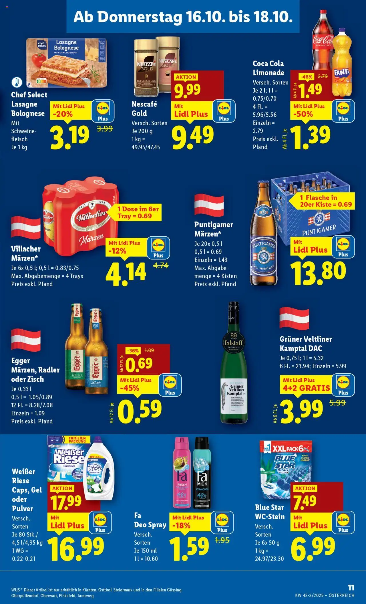 Lidl - Oberpullendorf, Güssing, Oberwart gültig ab 16.10.2025 | Seite: 15 | Produkte: Bier, Schweinefleisch
