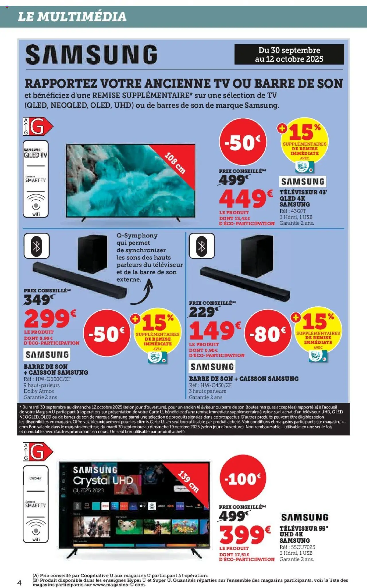 {H1} | Page: 4 | Produits: USB, Televiseur, Smart TV, Barre de son