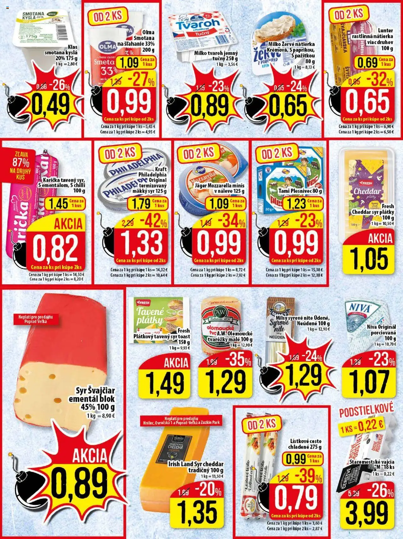 Klas leták │ platný od 21.07.2025 | Strana: 8 | Produkty: Syr, Vajcia, Lístkové cesto, Tvaroh