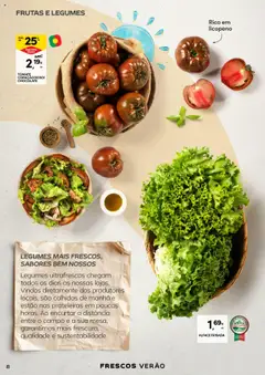Continente - Frescos: Como é bom sentir a frescura da estação │ válido de 15.07.2025 | Página: 8 | Produtos: Chocolate, Tomate, Alface