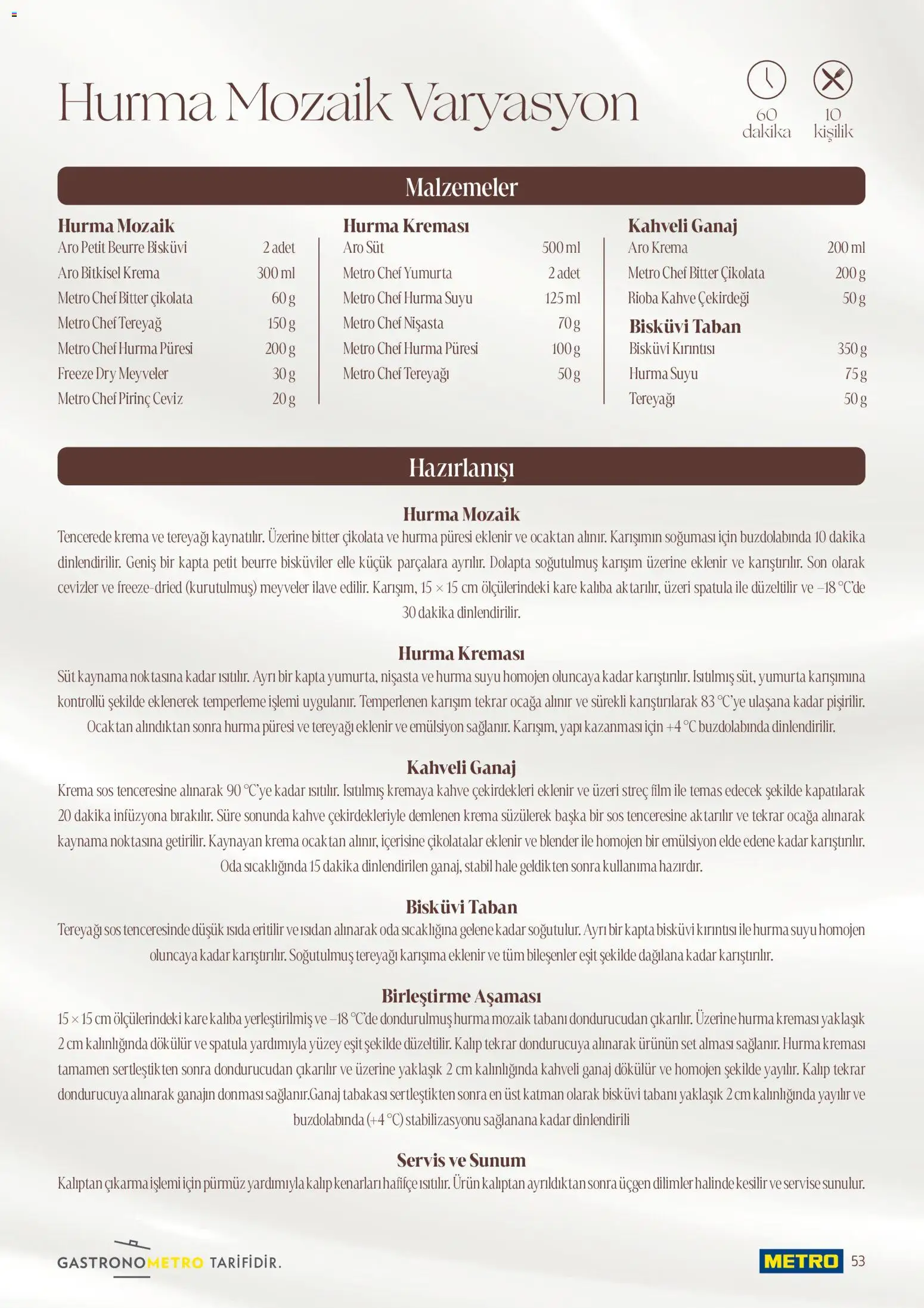 Metro - Pastacılık Kataloğu - 06.04.2026 tarihinden itibaren geçerlidir | Sayfa: 53 | Ürünler: Blender, Kahve, Çikolata, Hurma