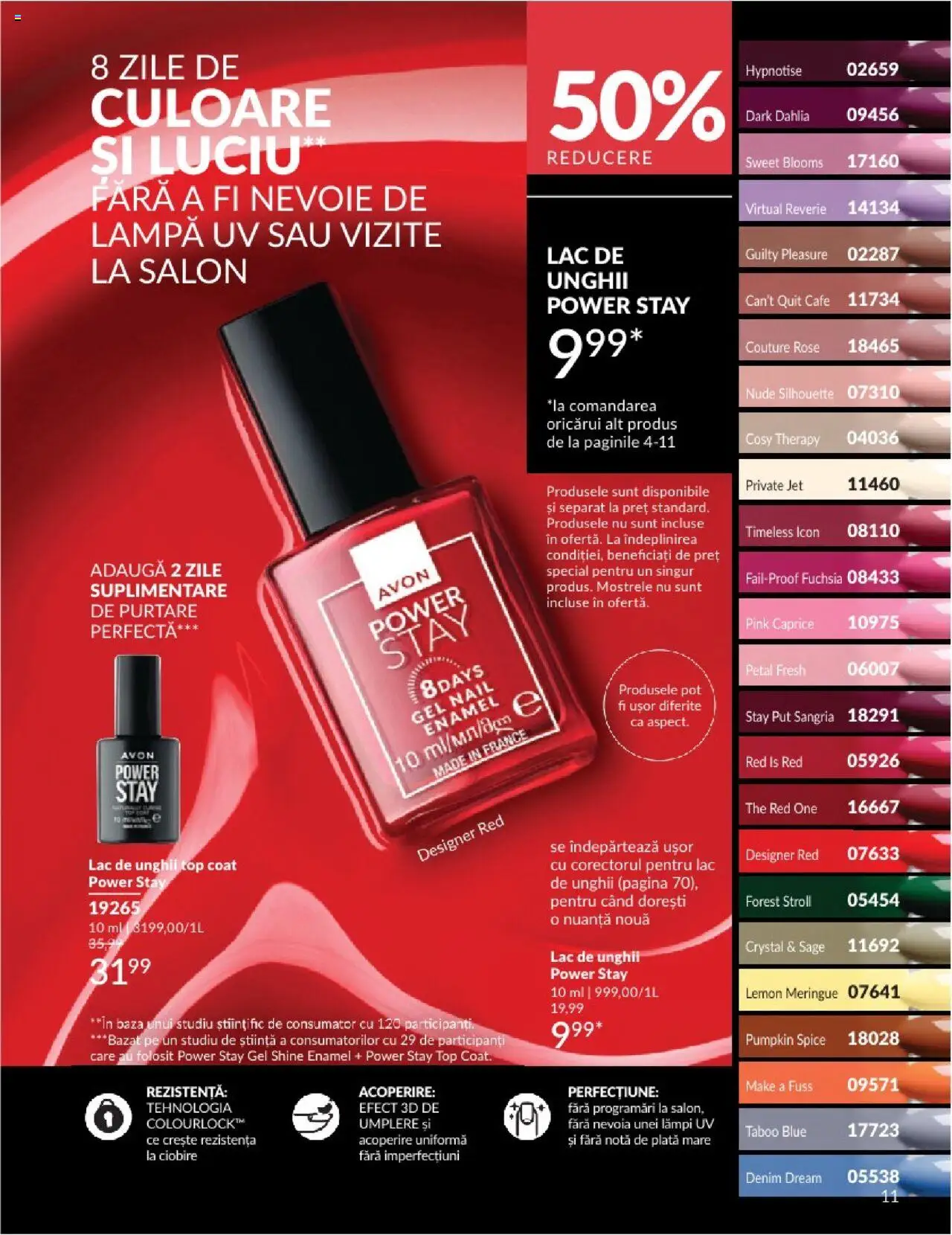 Catalog Avon - 08 2025 – valabil de la 01.08.2025 | Pagină: 11 | Produse: Pară, Top coat, Top, Lampă