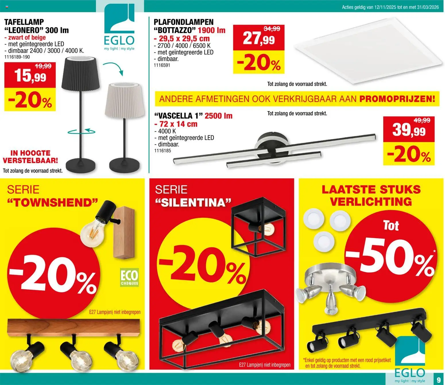 {H1} | Pagina: 9 | Producten: Verlichting