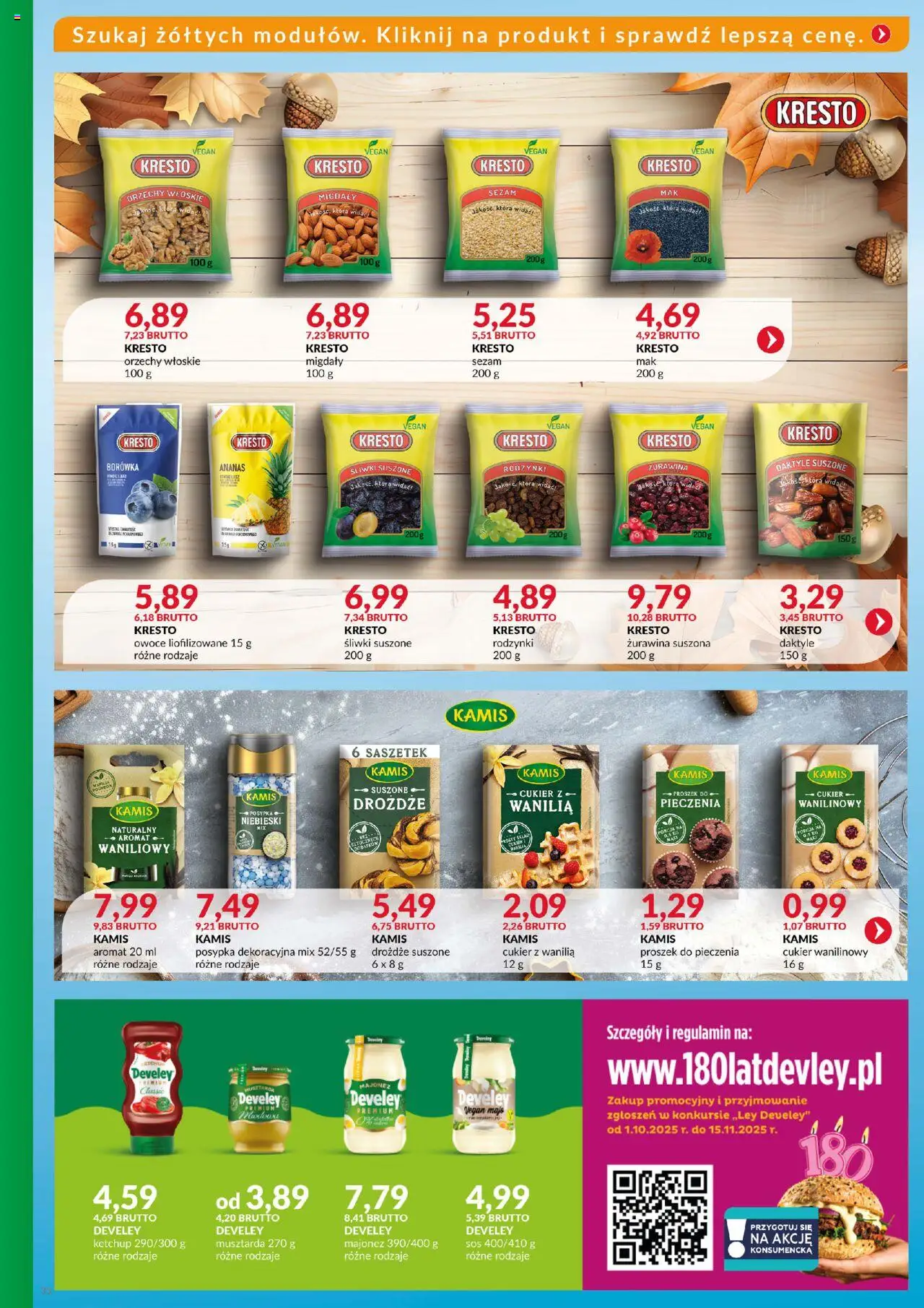 Eurocash Gazetka - Katalog Artykułów Spożywczych od 19.10.2025 | Strona: 33 | Produkty: Ketchup, Musztarda, Rodzynki, Sezam