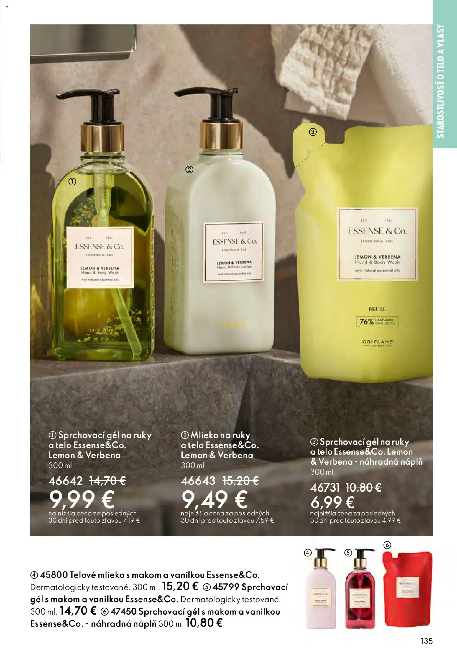 Nové Oriflame akcie – leták je platný od 25.03.2026 | Strana: 135 | Produkty: Mlieko, Telové mlieko