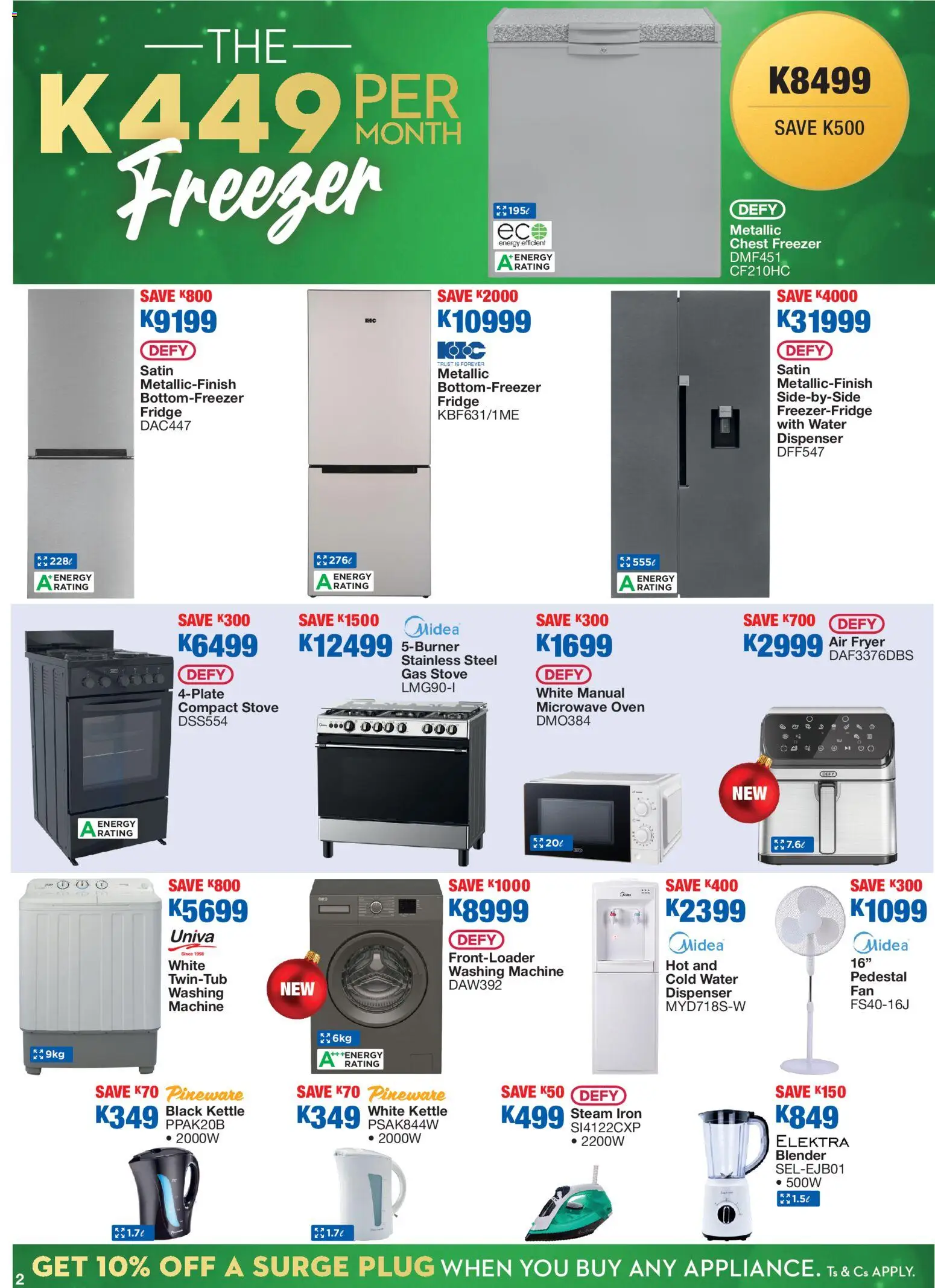 New OK Furniture catalogue – valid from 24.11.2025 | Page: 2 | Products: Washing machine, Oven, Microwave oven, Fryer