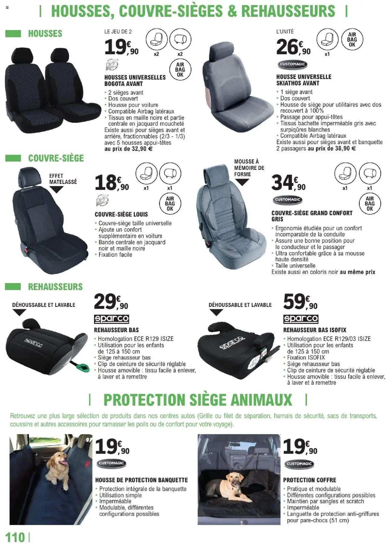  | Page: 110 | Produits: Ceinture, Mousse, Rehausseur
