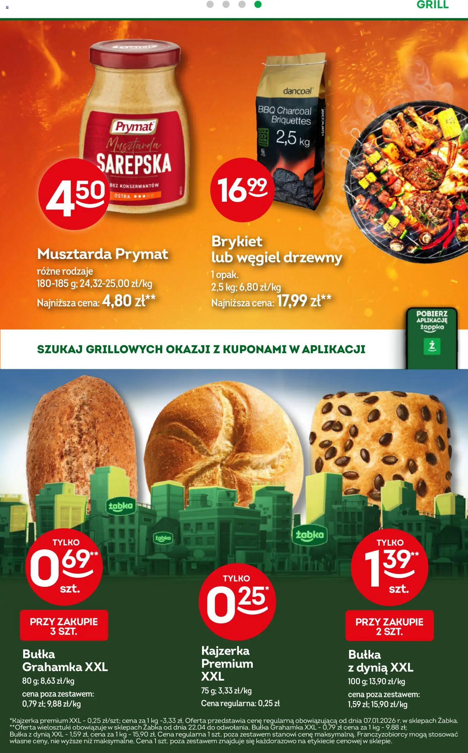 Żabka gazetka od 22.04.2026 | Strona: 15 | Produkty: Dynia, Grill, Musztarda, Bułka