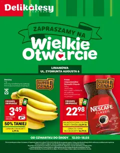 Pogląd oferty "Delikatesy Centrum gazetka - Limanowa Otwarcie" - ważna od 12.03.2026