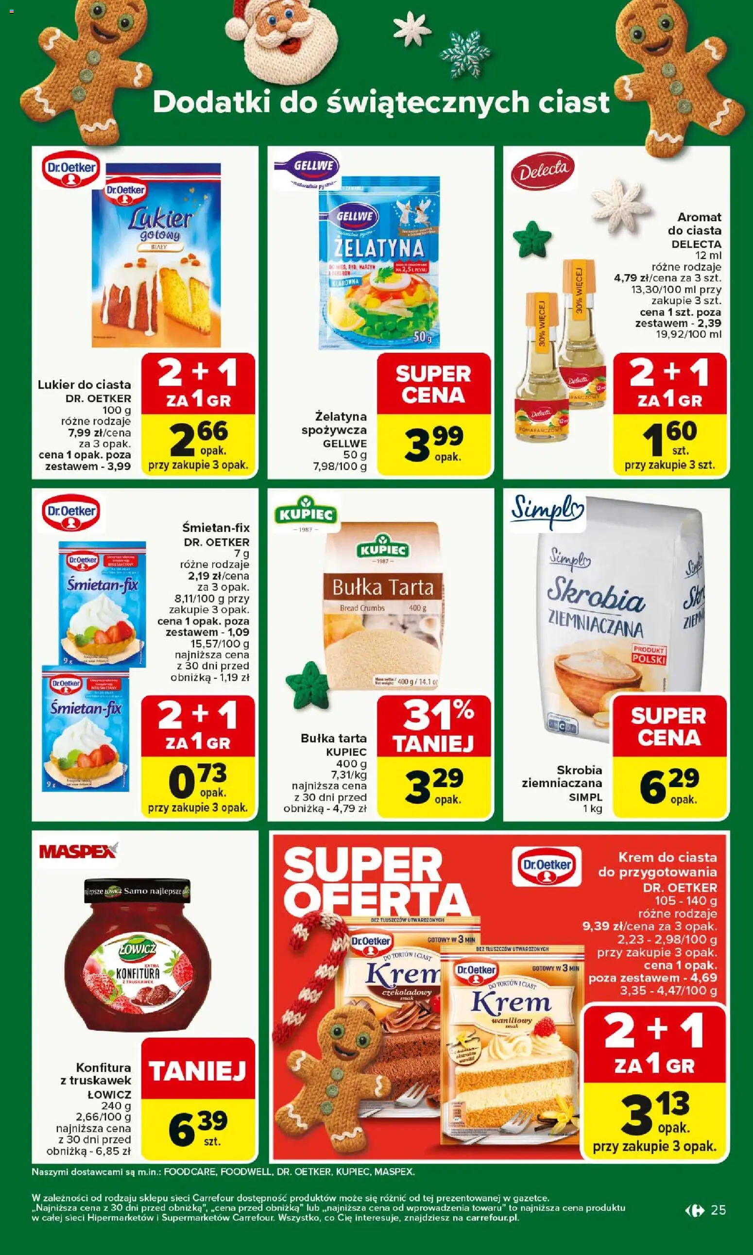Carrefour Gazetka od 08.12.2025 | Strona: 29 | Produkty: Żelatyna, Bułka tarta, Bułka, Krem