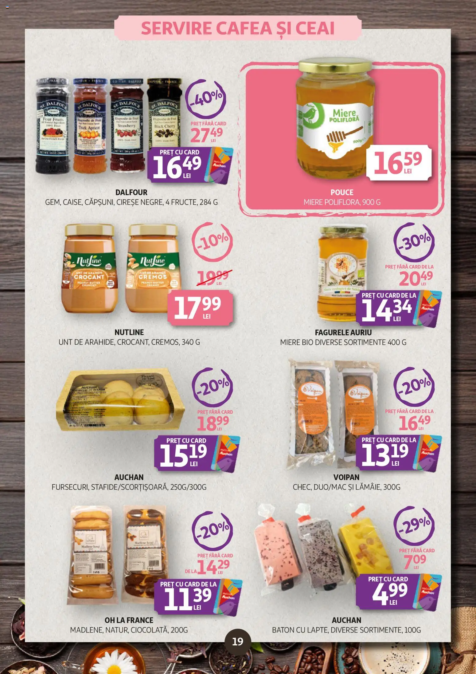 Noul catalog Auchan – valabil de la 14.01.2026 | Pagină: 19 | Produse: Şerit ödül, Unt, Cafea, Cireșe