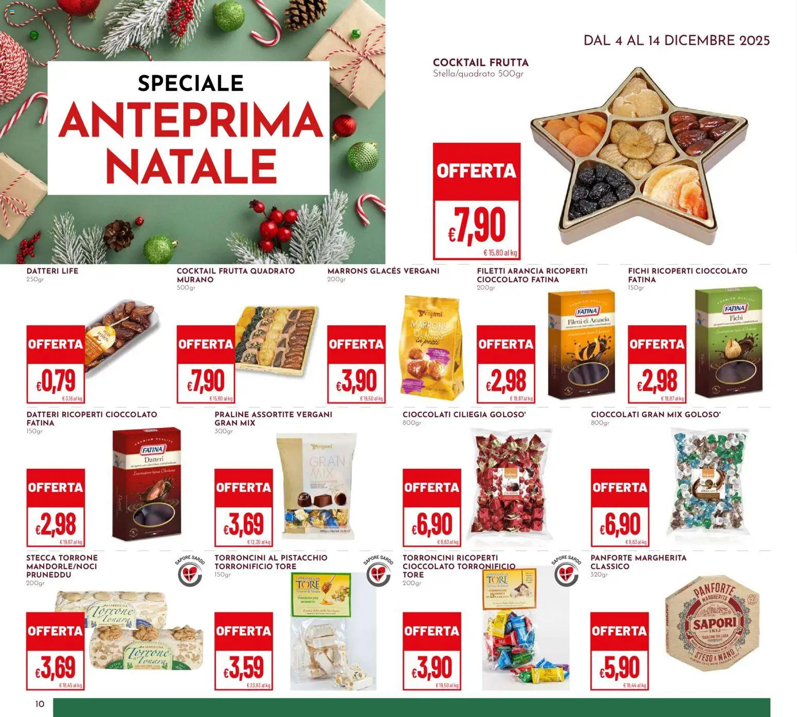 Volantino Pan del 04.12.2025 | Pagina: 10 | Prodotti: Cioccolato, Frutta, Arancia, Torroncini