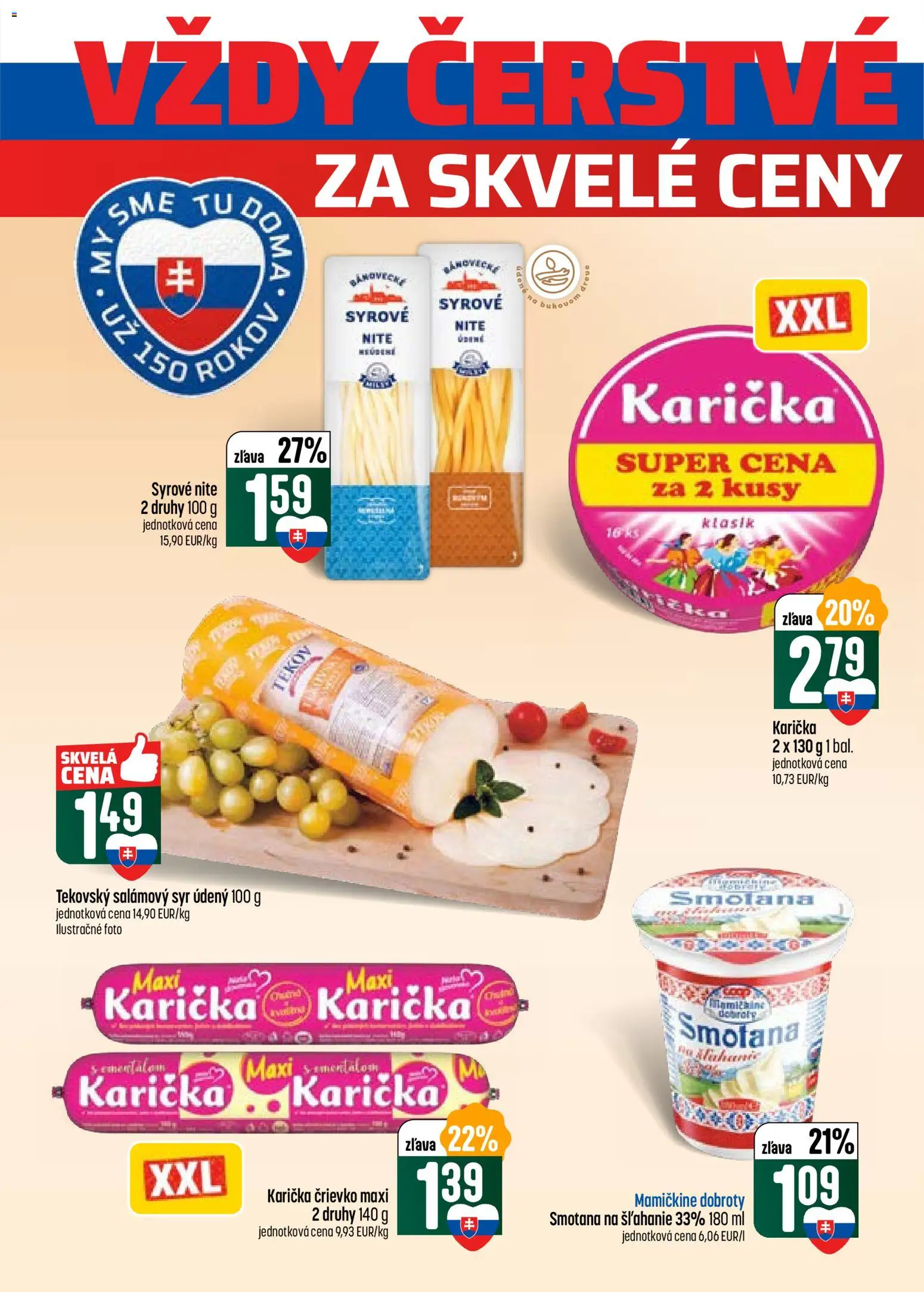 Nové COOP Jednota akcie – leták je platný od 15.01.2026 | Strana: 10 | Produkty: Syr, Smotana