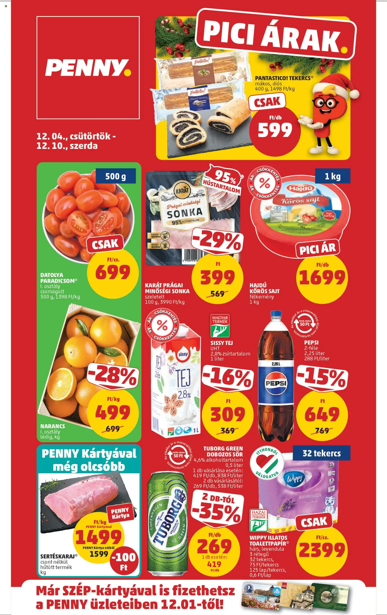 PENNY akciós ujság - amely érvényes a következő dátumtól: 04.12.2025 | Oldal: 1