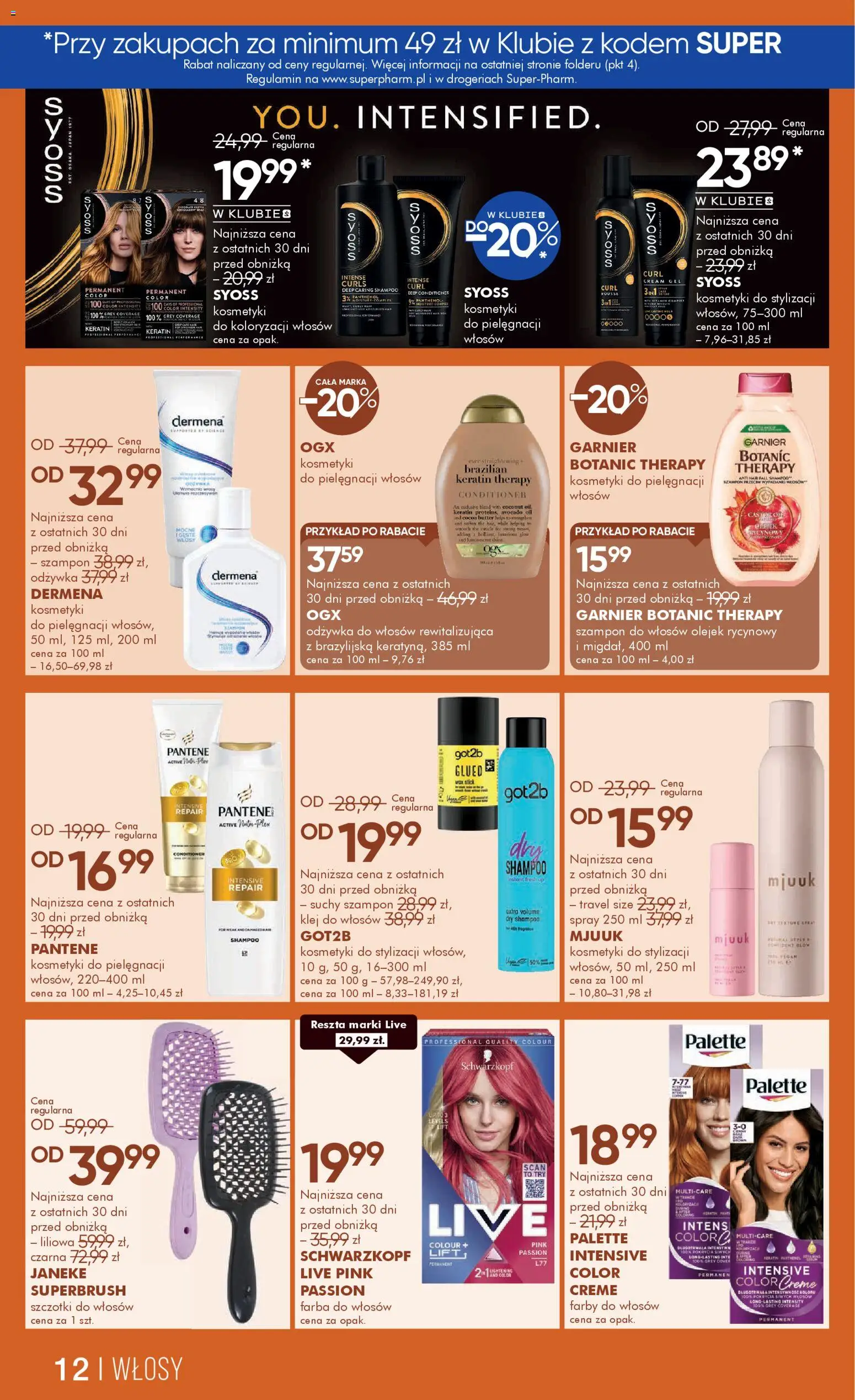 Super-pharm Gazetka od 06.11.2025 | Strona: 12 | Produkty: Farba do włosów, Kosmetyki, Szampon, Odżywka