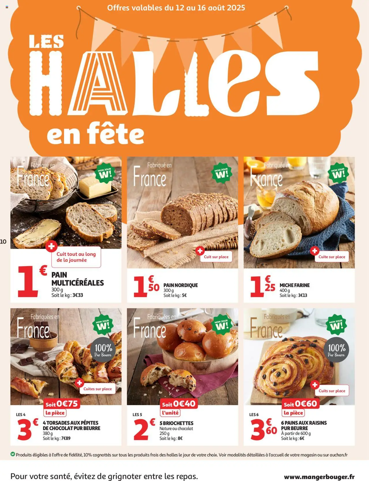  | Page: 10 | Produits: Farine, Beurre, Pain, Chocolat