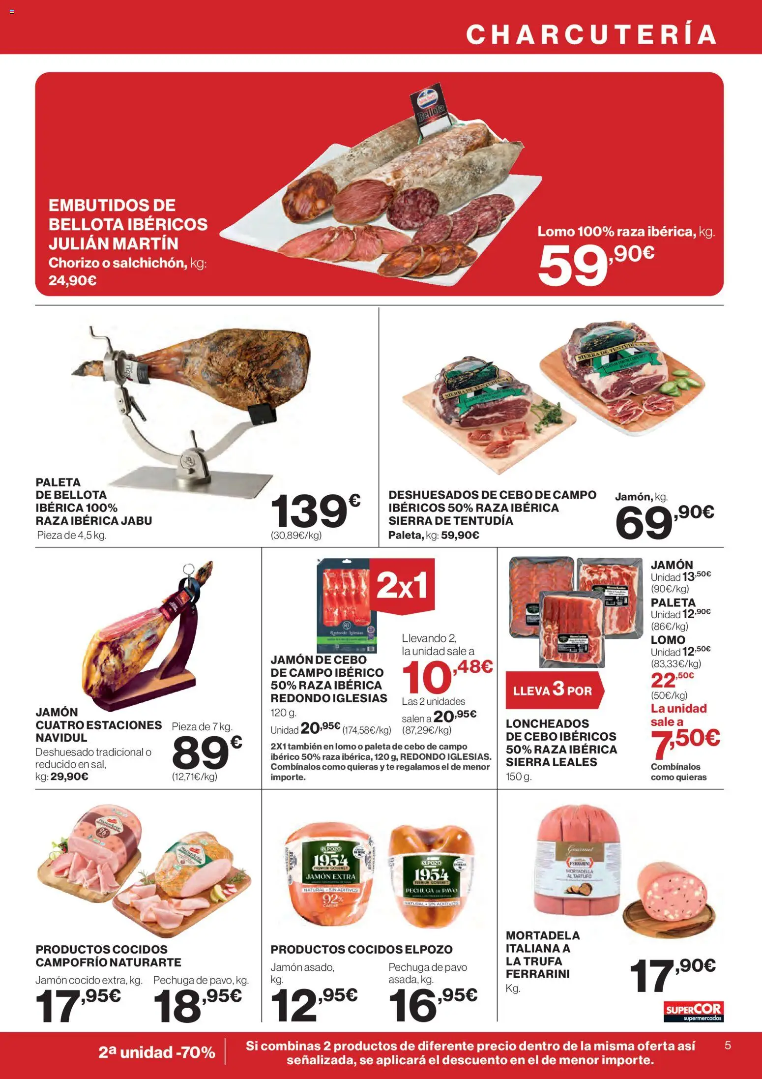 Supercor Canarias │ válido desde el 09.04.2026 | Página: 5 | Productos: Jamón, Jamón cocido, Té, Mortadela