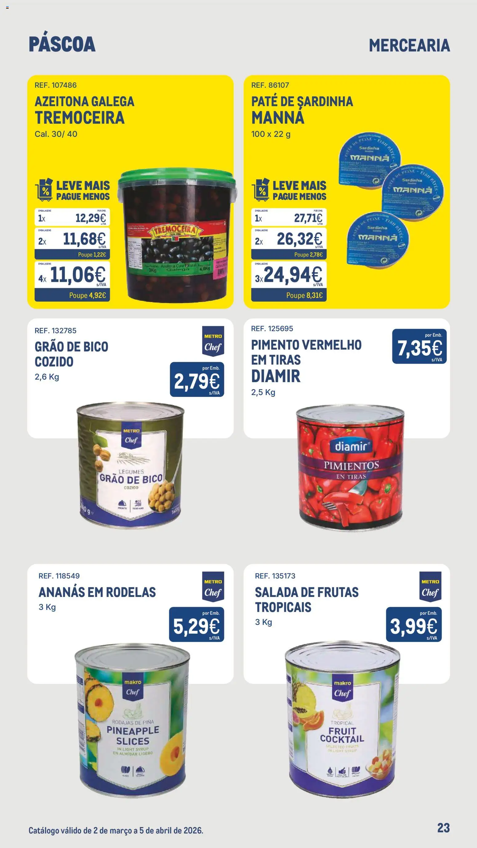 Makro - Especial Páscoa │ válido de 02.03.2026 | Página: 23 | Produtos: Peixe, Salada