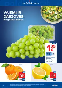 MAXIMA leidinys galioja nuo 17.03.2026 | Puslapis: 4 | Prekių: Vynuogės, Apelsinai
