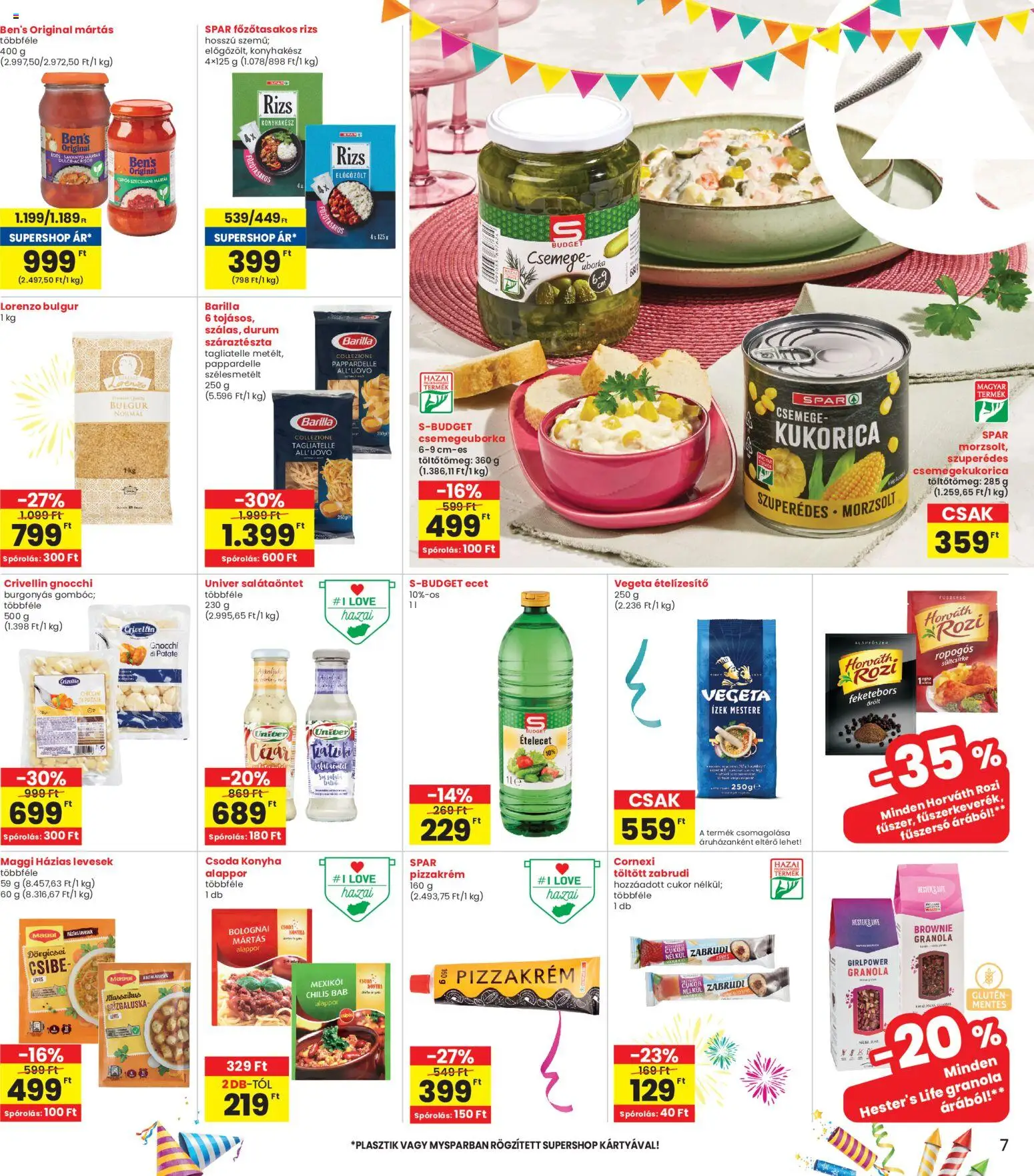 Interspar akciós ujság - amely érvényes a következő dátumtól: 23.12.2025 | Oldal: 7 | Termékek: Vegeta, Granola, Bulgur, Chilis bab